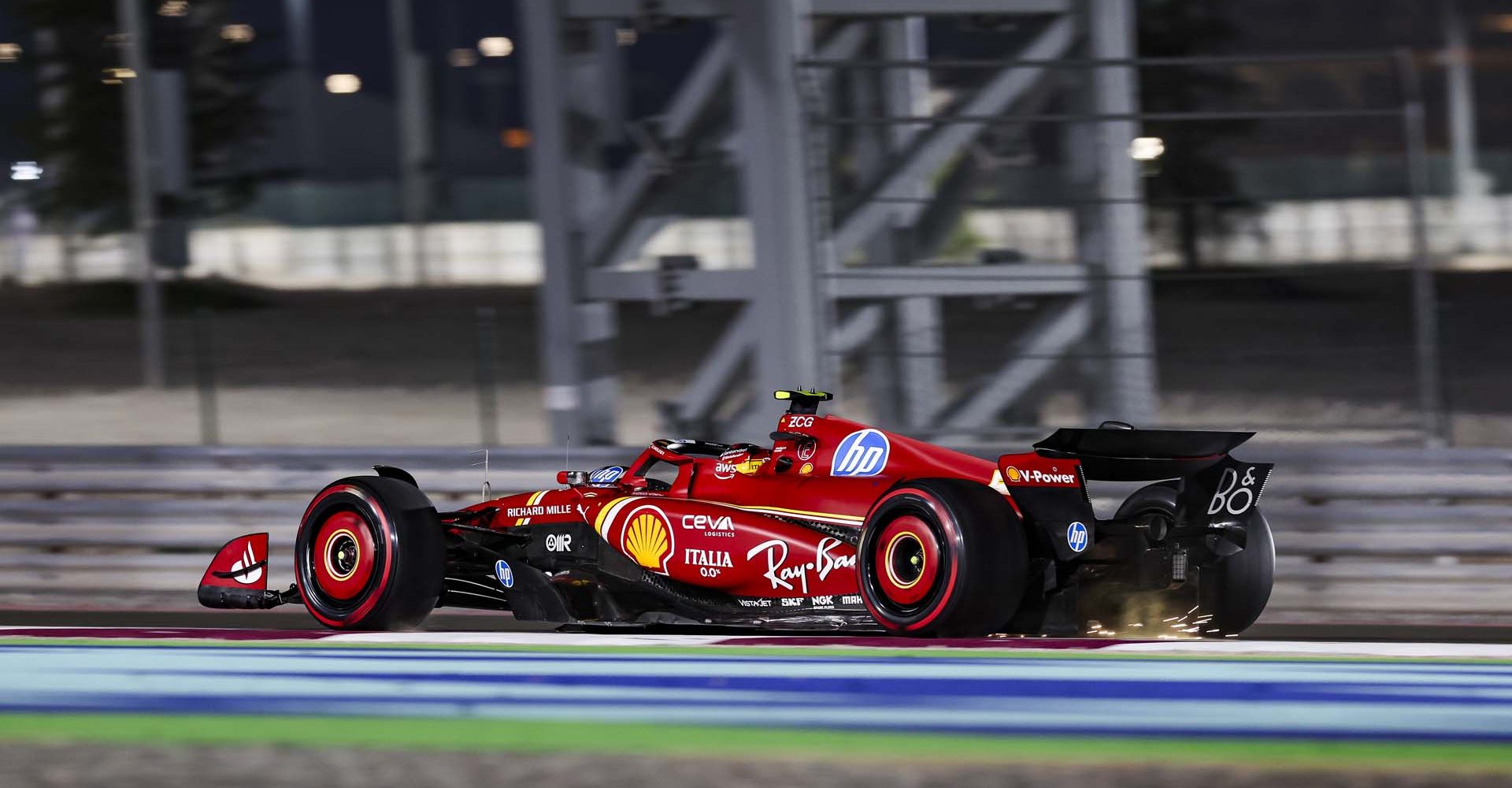 55 SAINZ Carlos (spa), Scuderia Ferrari SF-24, action during the Formula 1 Qatar Airways Qatar Grand Prix 2024, 23th round of the 2024 Formula One World Championship from November 29 to December 1, 2024 on the Lusail International Circuit, in Lusail, Qatar - Photo Florent Gooden / DPPI