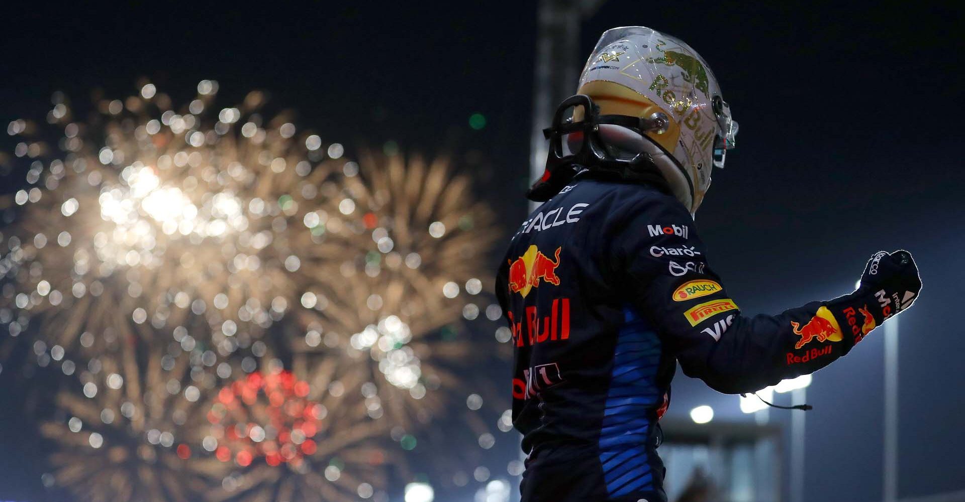 LUSAIL CITY, QATAR - DECEMBER 01: Race winner Max Verstappen of the Netherlands and Oracle Red Bull Racing celebrates in parc ferme during the F1 Grand Prix of Qatar at Lusail International Circuit on December 01, 2024 in Lusail City, Qatar. (Photo by Joe Portlock/Getty Images) // Getty Images / Red Bull Content Pool // SI202412010316 // Usage for editorial use only //