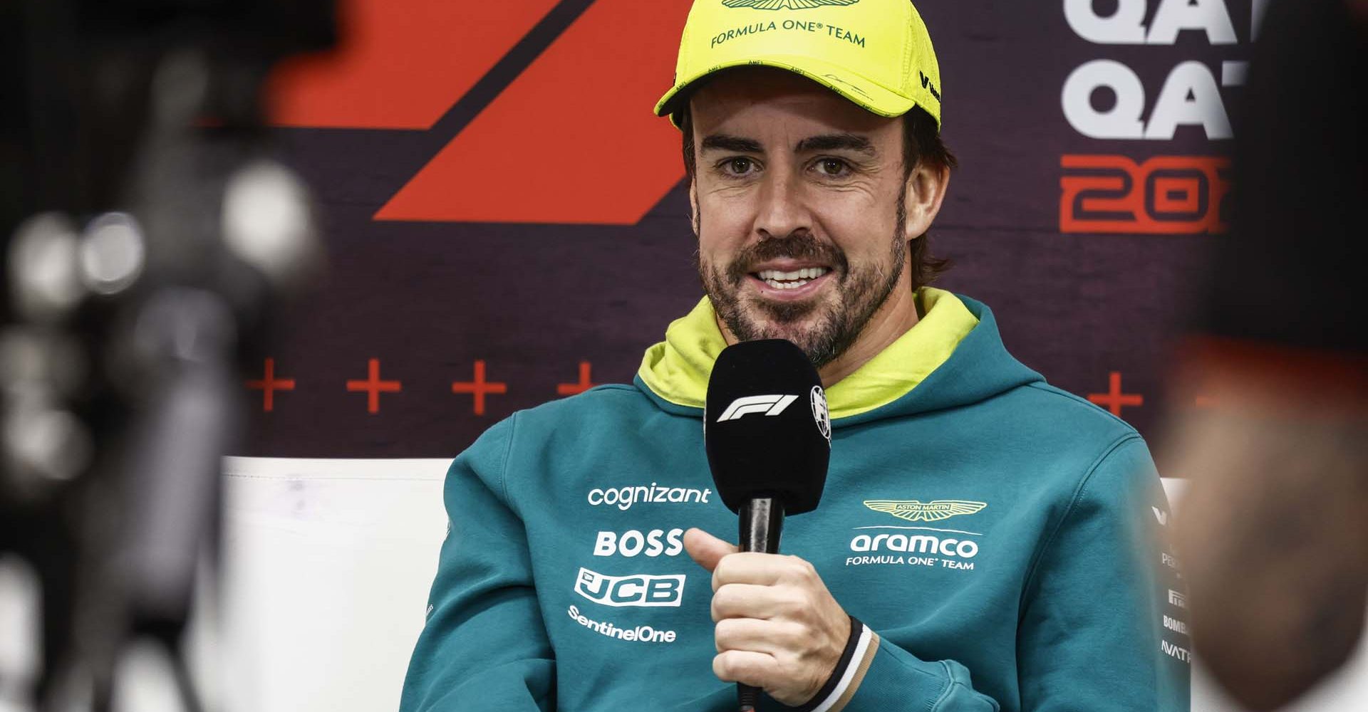 Press Conference, Portrait, media, Lusail International Circuit, GP2423a, F1, GP, Qatar
Fernando Alonso, Aston Martin F1 Team, in the Press Conference