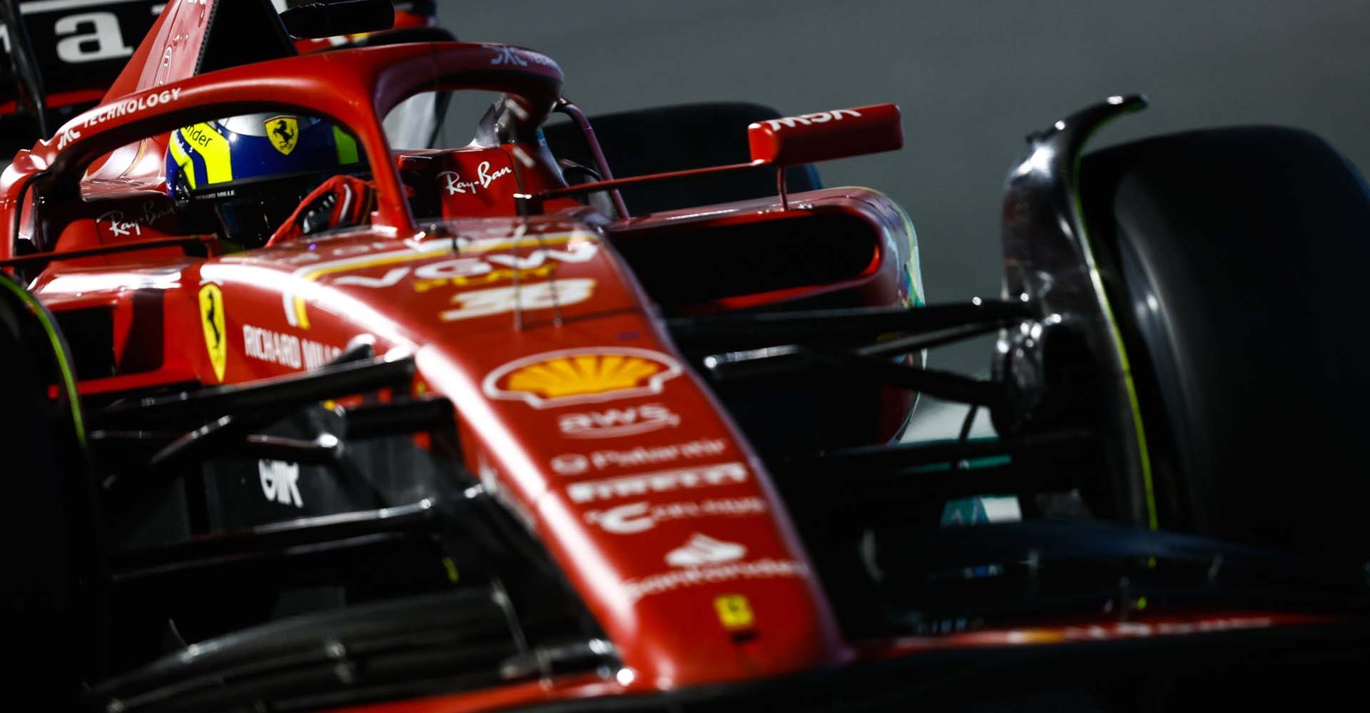 JEDDAH STREET CIRCUIT, SAUDI ARABIA - MARCH 09: Oliver Bearman, Ferrari SF-24 during the Saudi Arabian GP at Jeddah Street Circuit on Saturday March 09, 2024 in Jeddah, Saudi Arabia. (Photo by Zak Mauger / LAT Images)