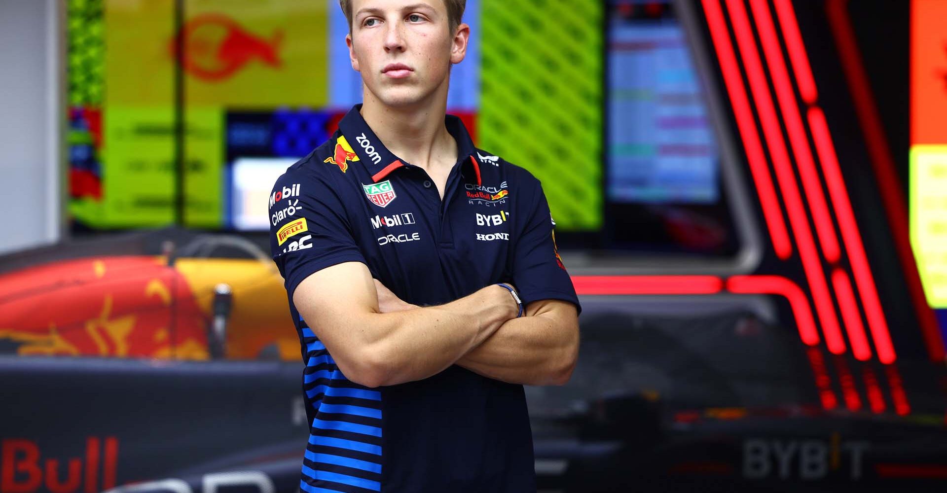 JEDDAH, SAUDI ARABIA - MARCH 09: Liam Lawson of New Zealand and Oracle Red Bull Racing looks on in the Paddock prior to the F1 Grand Prix of Saudi Arabia at Jeddah Corniche Circuit on March 09, 2024 in Jeddah, Saudi Arabia. (Photo by Mark Thompson/Getty Images) // Getty Images / Red Bull Content Pool // SI202403090133 // Usage for editorial use only //