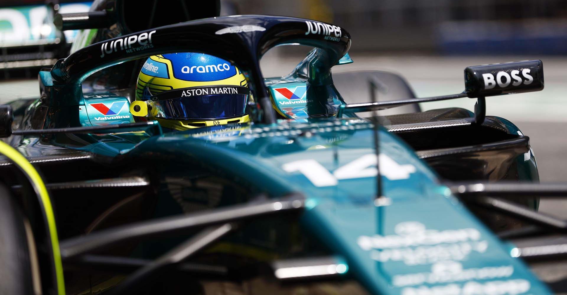 pit lane, Circuit de Barcelona-Catalunya, GP2410a, F1, GP, Spain
Fernando Alonso, Aston Martin AMR24, in the pit lane