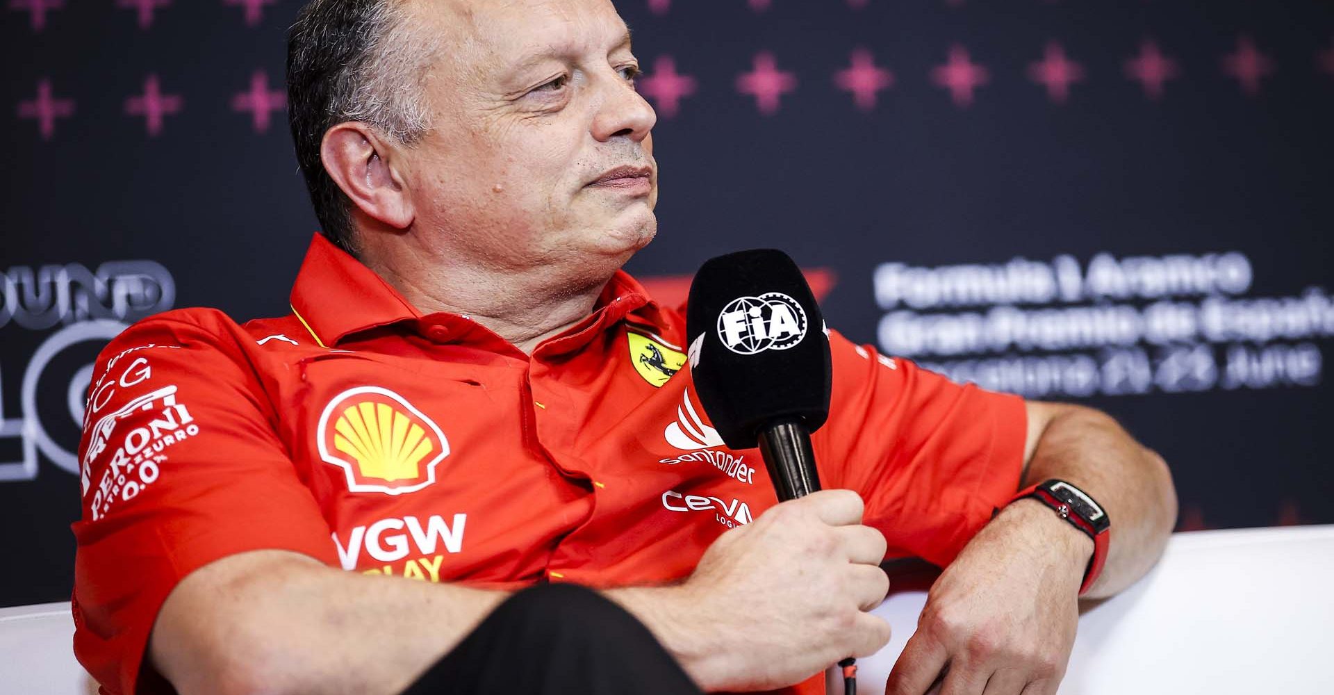 VASSEUR Frédéric (fra), Team Principal & General Manager of the Scuderia Ferrari, portrait during the Formula 1 Aramco Gran Premio de Espana 2024, 10th round of the 2024 Formula One World Championship from June 21 to 23, 2024 on the Circuit de Barcelona-Catalunya, in Montmeló, Spain - Photo Eric Alonso / DPPI