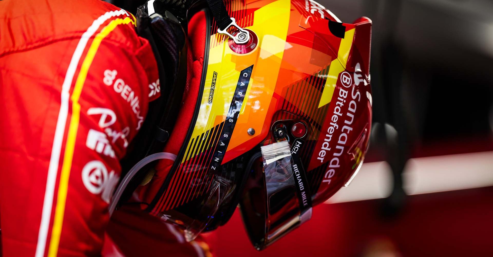 SAINZ Carlos (spa), Scuderia Ferrari SF-24, portrait during the Formula 1 Aramco Gran Premio de Espana 2024, 10th round of the 2024 Formula One World Championship from June 21 to 23, 2024 on the Circuit de Barcelona-Catalunya, in Montmeló, Spain - Photo Florent Gooden / DPPI