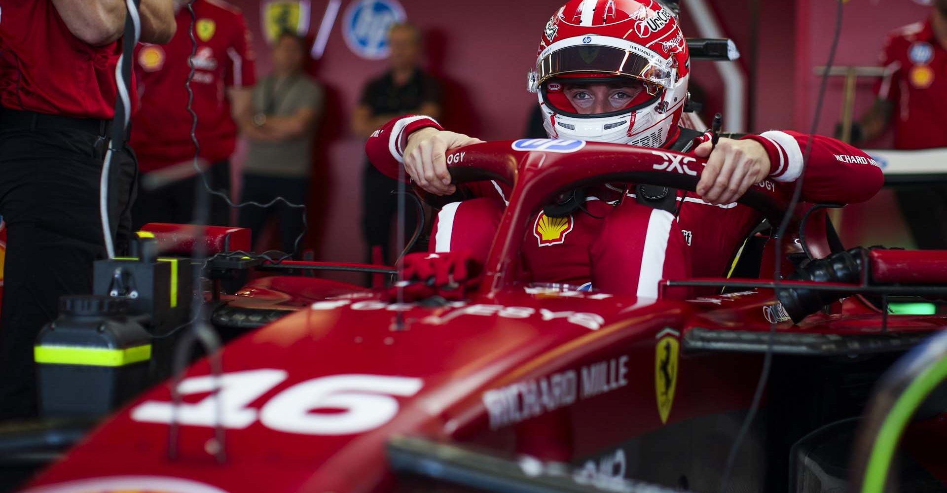 LECLERC Charles (mco), Scuderia Ferrari SF-25, portrait during the 2025 Formula 1 Abu Dhabi post-season test on December 09, 2025 on the Yas Marina Circuit, in Abu Dhabi, United Arab Emirates - Photo Xavier Bonilla / DPPI