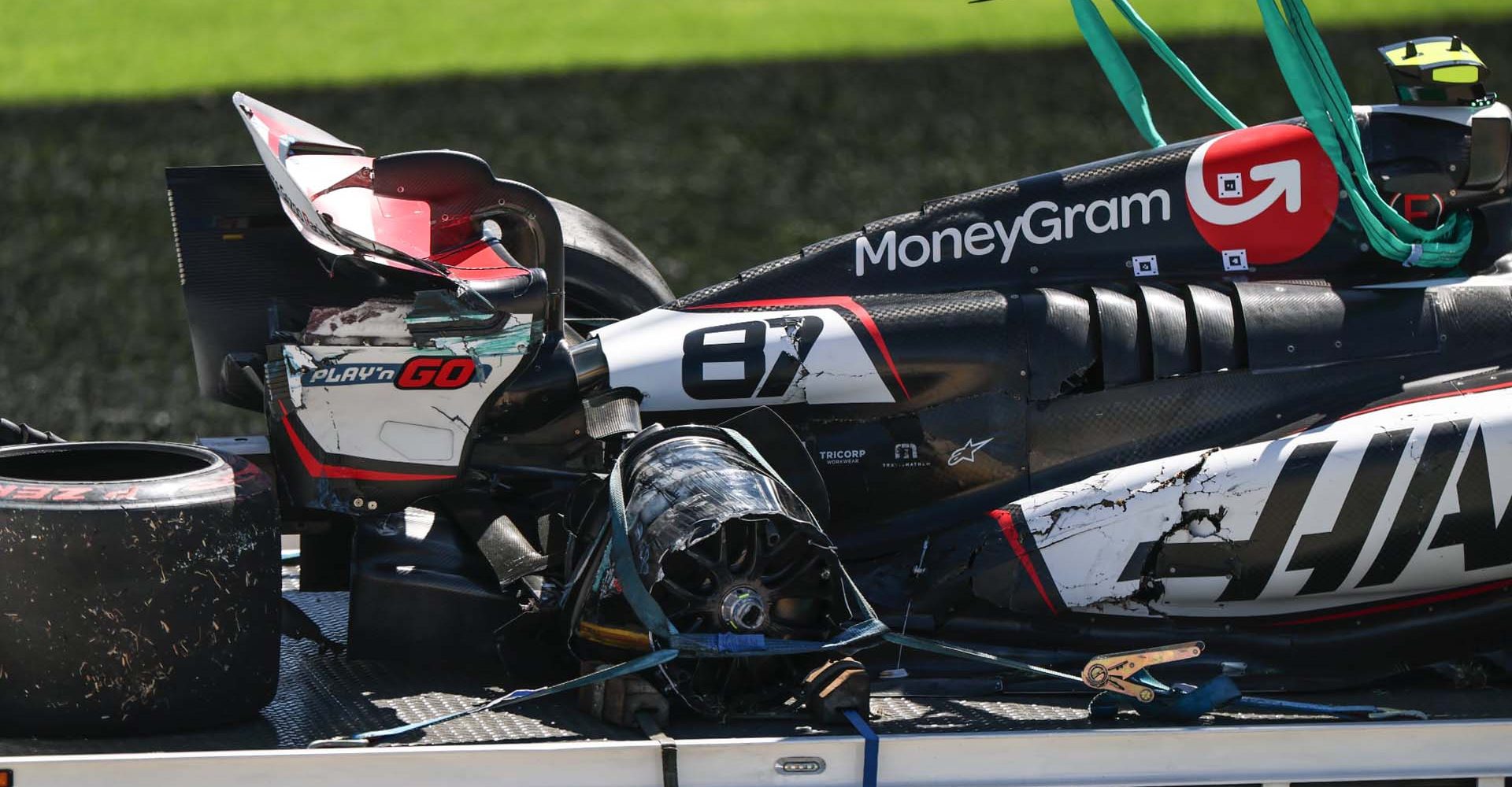 Oliver Bearman crash Haas