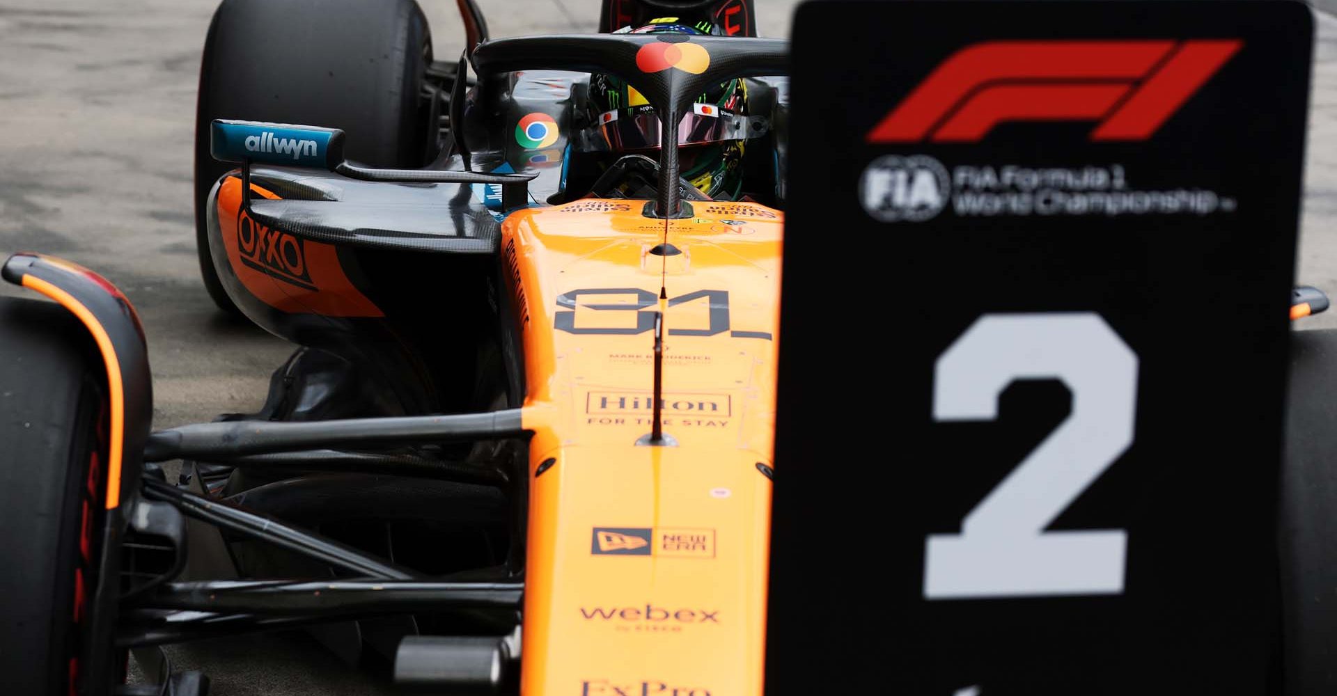 MELBOURNE, AUSTRALIA - MARCH 15: Second placed qualifier Oscar Piastri of Australia driving the (81) McLaren MCL39 Mercedes arrives in Parc Ferme during qualifying ahead of the F1 Grand Prix of Australia at Albert Park Grand Prix Circuit on March 15, 2025 in Melbourne, Australia. (Photo by Steven Tee/LAT Images)
