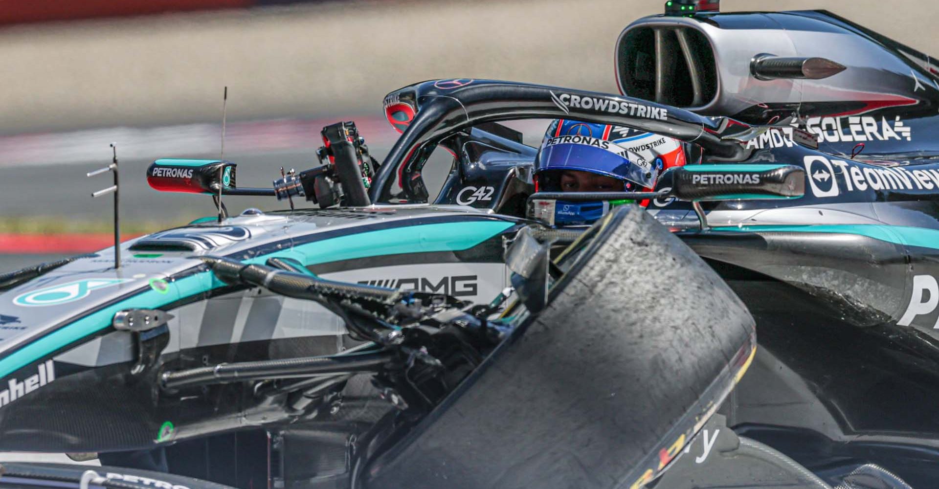 Kimi Antonelli's crash during the Austrian Grand Prix (Mercedes)