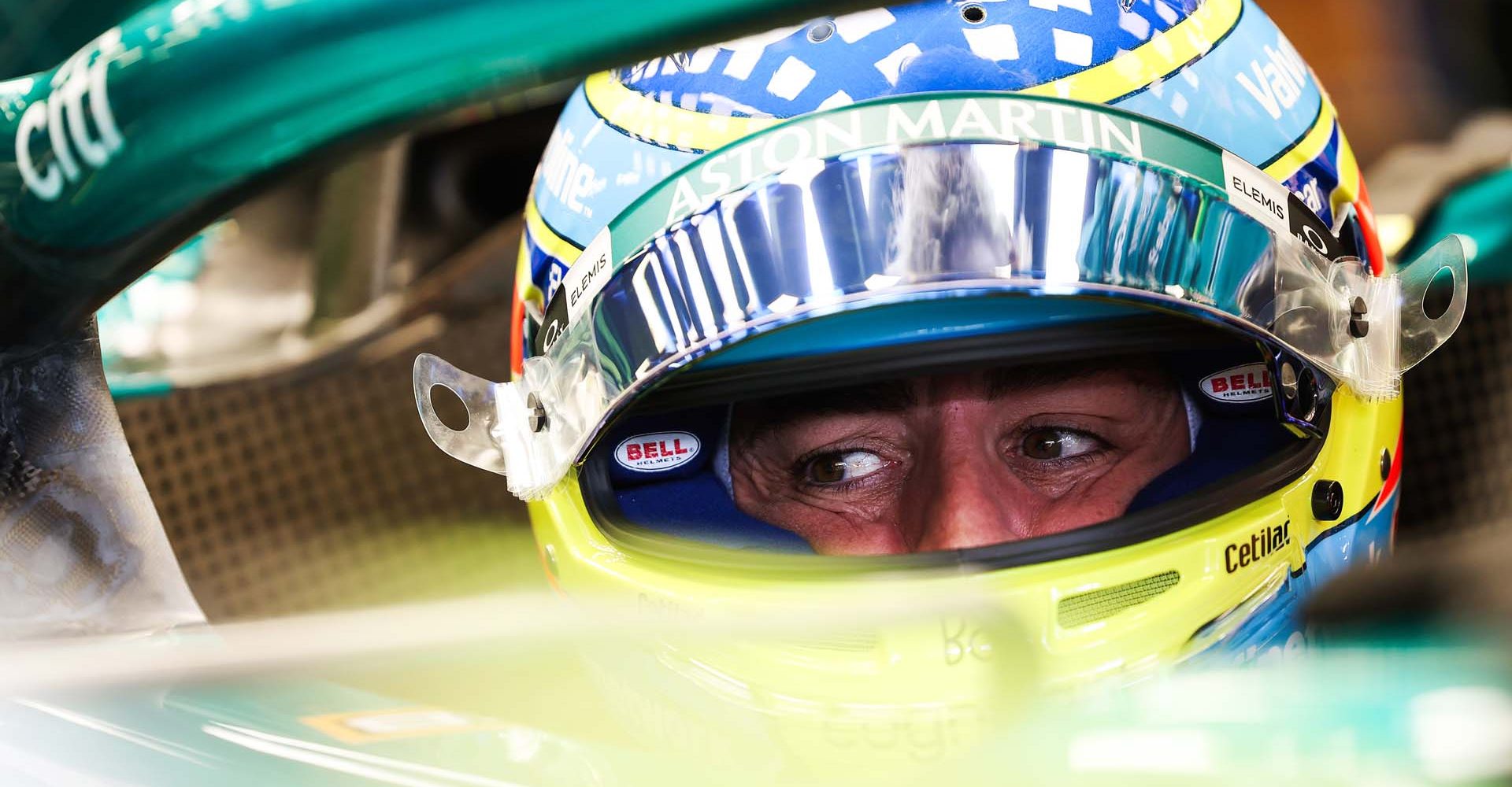 BAKU, AZERBAIJAN - SEPTEMBER 19: Fernando Alonso of Spain and Aston Martin F1 Team prepares to drive in the garage during practice ahead of the F1 Grand Prix of Azerbaijan at Baku City Circuit on September 19, 2025 in Baku, Azerbaijan. (Photo by Andrew Ferraro/LAT Images)2235672077Color Image, Horizontal, sport, motorsport, formula one racing