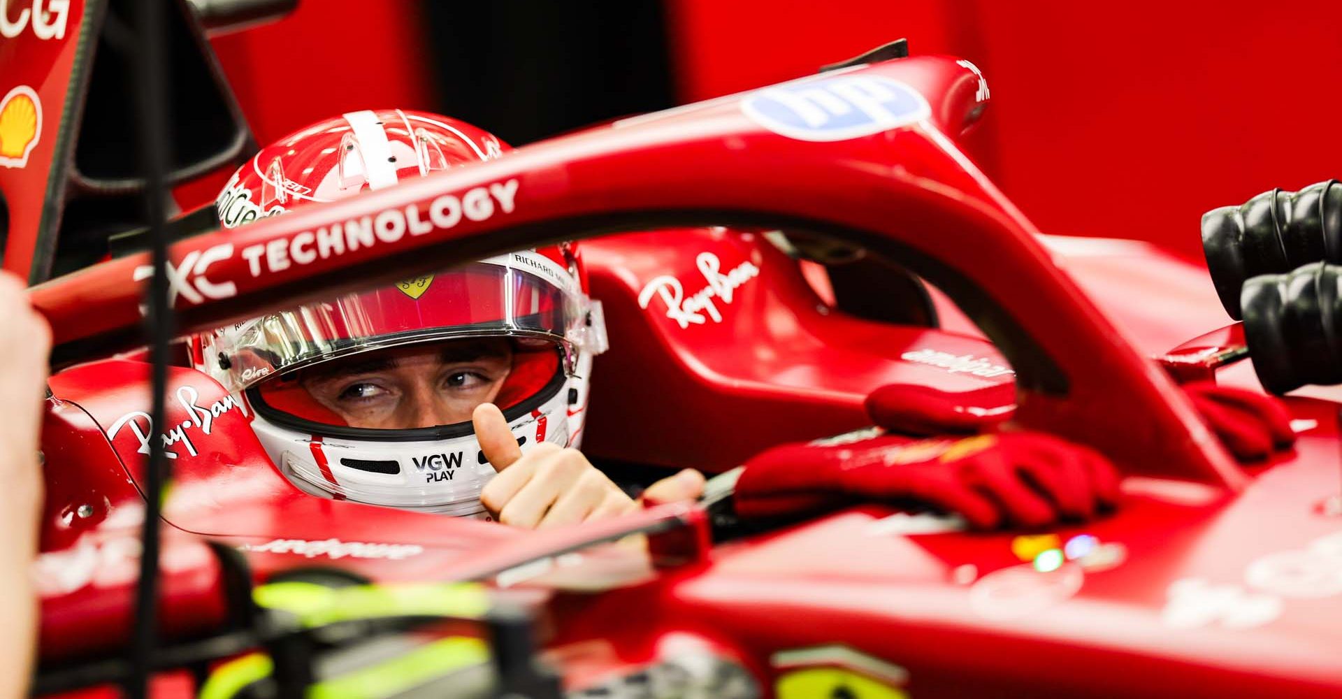 LECLERC Charles (mco), Scuderia Ferrari SF-25, portrait during the Formula 1 Gulf Bahrain Grand Prix 2025, 4th round of the 2025 FIA Formula One World Championship from April 11 to 13, 2025 on the Bahrain International Circuit, in Sakhir, Bahrain - Photo Florent Gooden / DPPI
