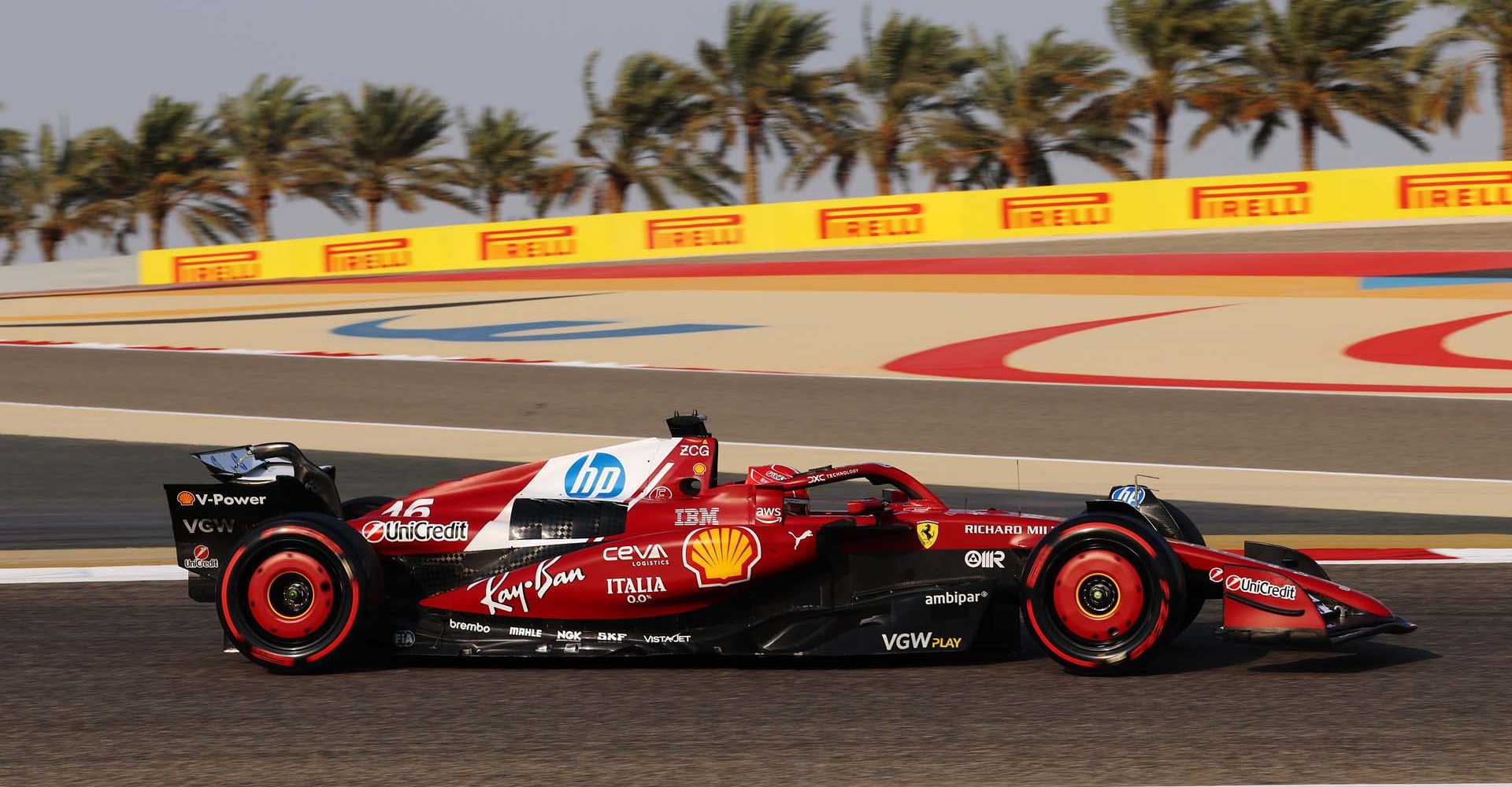 BAHRAIN, BAHRAIN - APRIL 12: Charles Leclerc of Monaco driving the (16) Scuderia Ferrari SF-25 on track during final practice ahead of the F1 Grand Prix of Bahrain at Bahrain International Circuit on April 12, 2025 in Bahrain, Bahrain. (Photo by Steven Tee/LAT Images)
