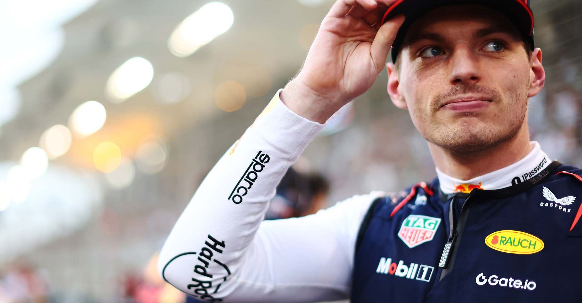BAHRAIN, BAHRAIN - APRIL 13: Max Verstappen of the Netherlands and Oracle Red Bull Racing looks on on the grid during the F1 Grand Prix of Bahrain at Bahrain International Circuit on April 13, 2025 in Bahrain, Bahrain. (Photo by Mark Thompson/Getty Images) // Getty Images / Red Bull Content Pool // SI202504130509 // Usage for editorial use only //