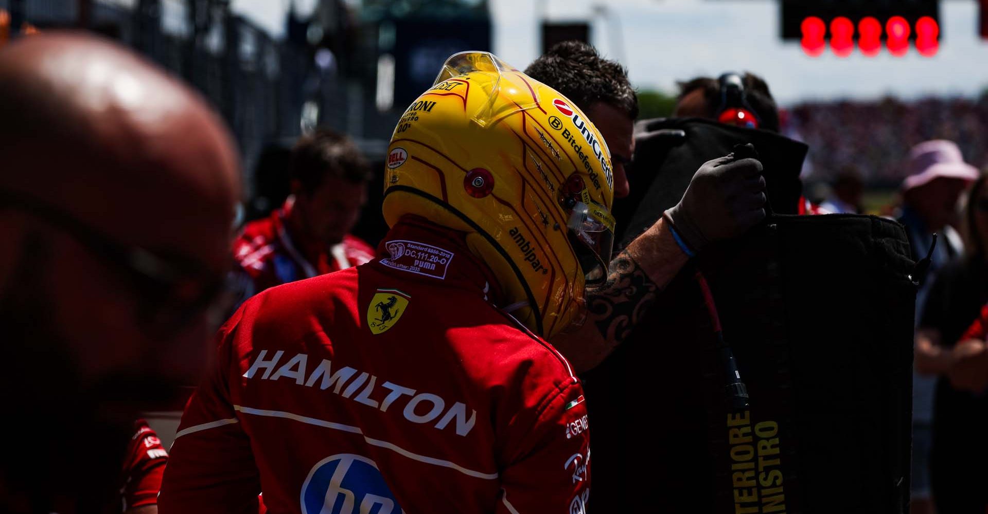 HAMILTON Lewis (gbr), Scuderia Ferrari SF-25, portrait during the Formula 1 Pirelli Grand Prix du Canada 2025, 10th round of the 2025 FIA Formula One World Championship from June 14 to 16, 2025 on the Circuit Gilles Villeneuve, in Montréal, Canada - Photo Florent Gooden / DPPI