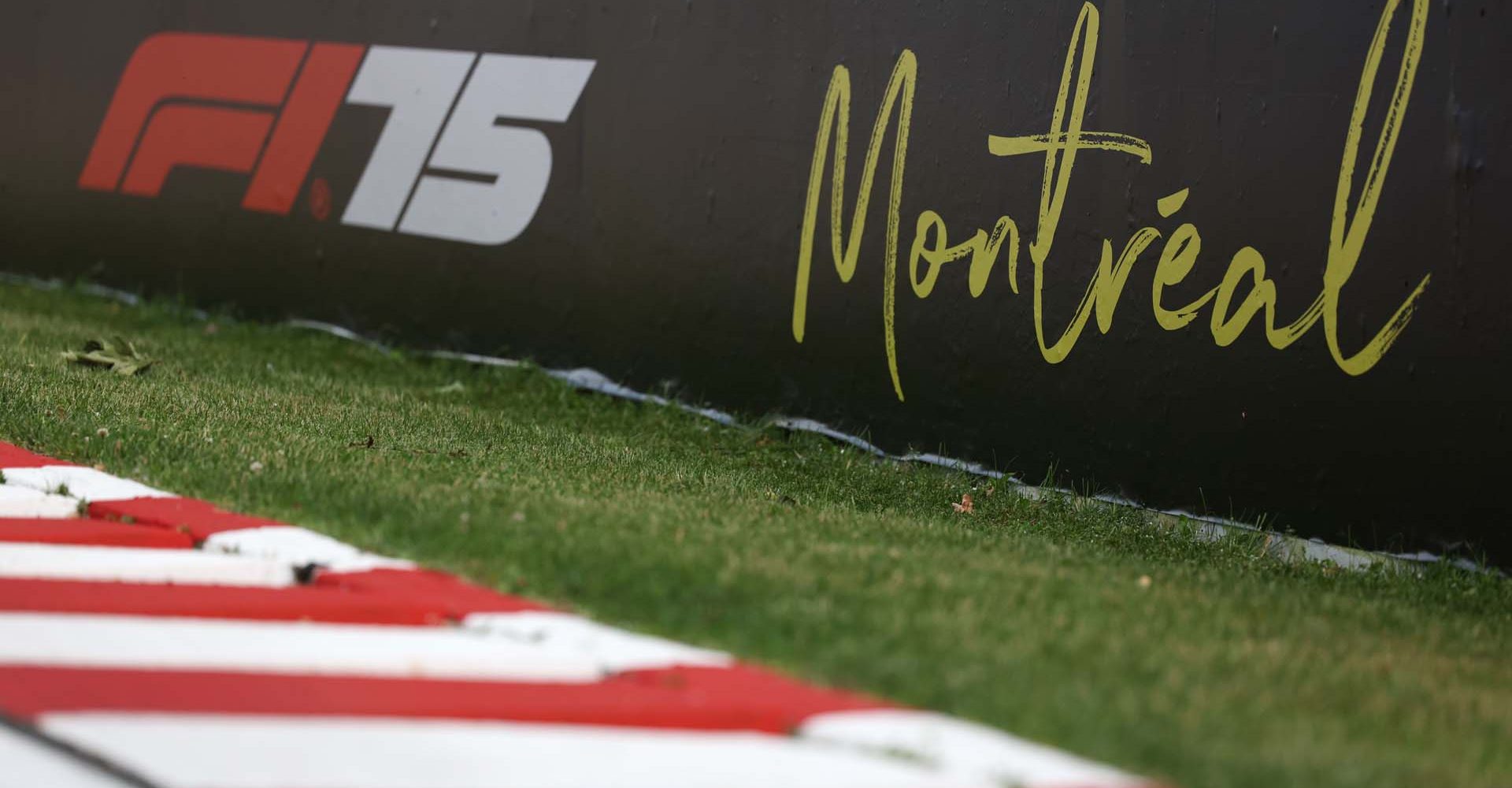 MONTREAL, QUEBEC - JUNE 12: F1 75 and Montreal trackside branding during previews ahead of the F1 Grand Prix of Canada at Circuit Gilles-Villeneuve on June 12, 2025 in Montreal, Quebec. (Photo by Glenn Dunbar/LAT Images)