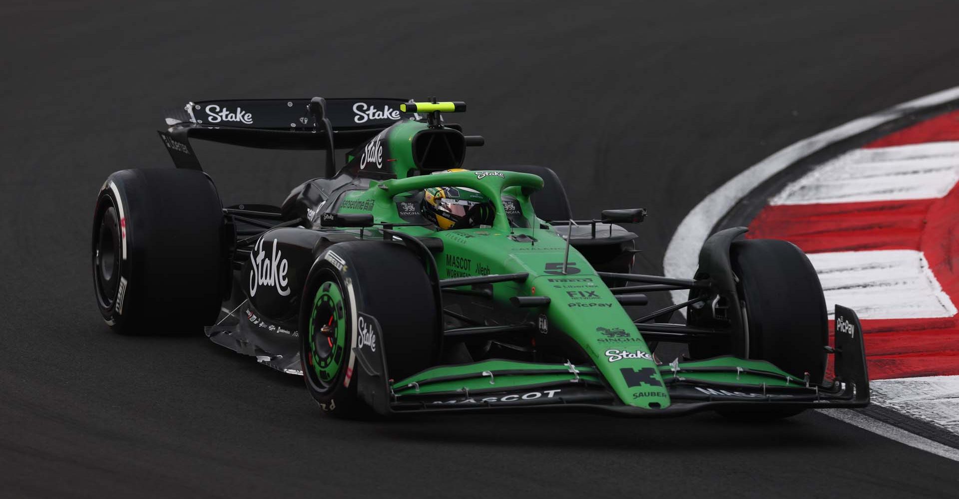 SHANGHAI, CHINA - MARCH 23: Gabriel Bortoleto of Brazil driving the (5) Kick Sauber C45 Ferrari on track during the F1 Grand Prix of China at Shanghai International Circuit on March 23, 2025 in Shanghai, China. (Photo by Zak Mauger/LAT Images)