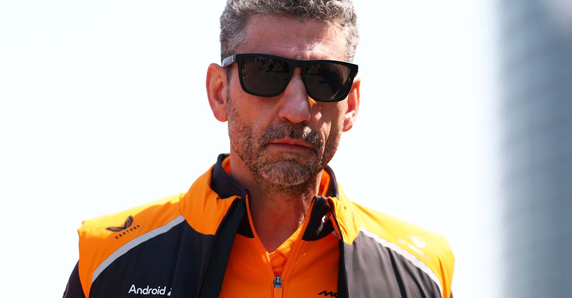 SHANGHAI, CHINA - MARCH 20: Andrea Stella, Team Principal of McLaren looks on in the Paddock during previews ahead of the F1 Grand Prix of China at Shanghai International Circuit on March 20, 2025 in Shanghai, China. (Photo by Clive Rose/Getty Images)