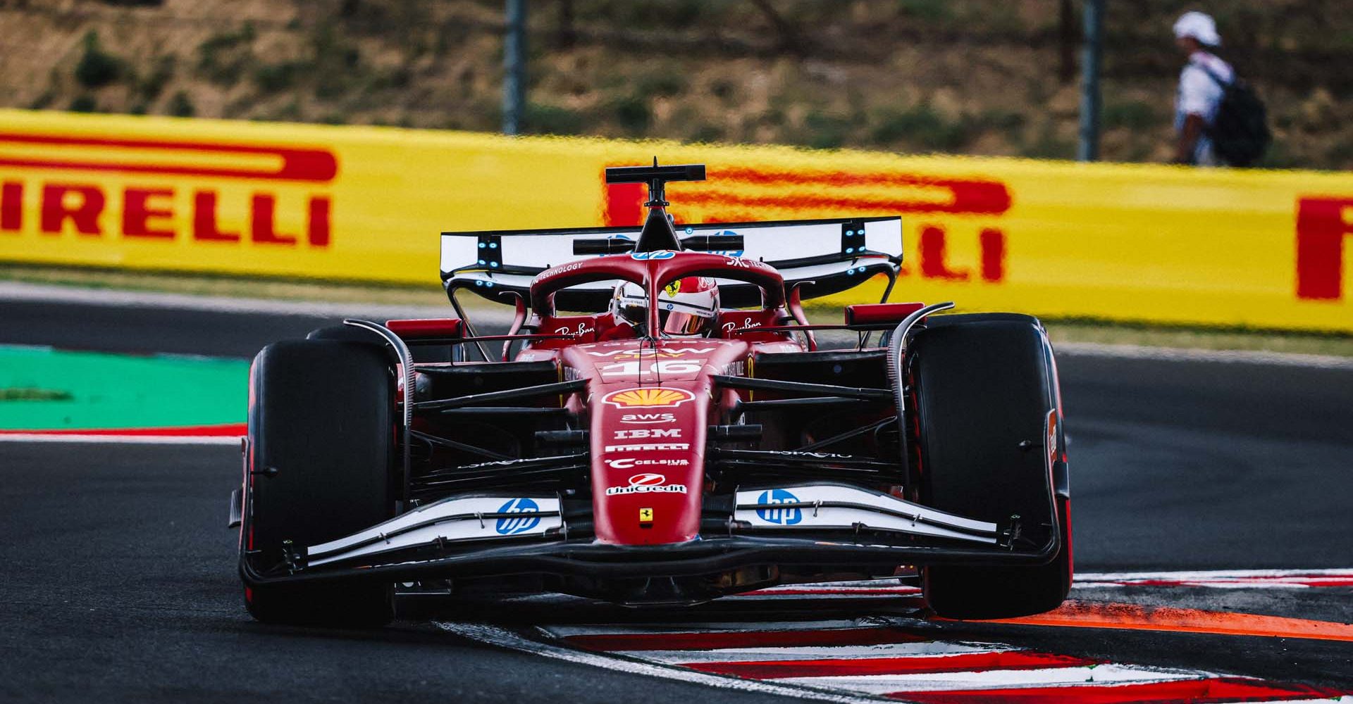 16 LECLERC Charles (mco), Scuderia Ferrari SF-25, action during the 2025 Formula 1 Lenovo Hungarian Grand Prix, 14th round of the 2025 FIA Formula One World Championship from August 1 to 3, 2025 on the Hungaroring, in Mogyorod, Hungary - Photo Antonin Vincent / DPPI