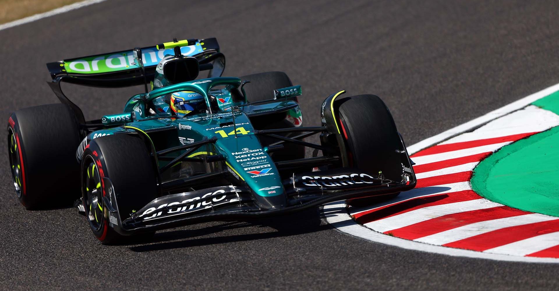 SUZUKA, JAPAN - APRIL 04: Fernando Alonso of Spain driving the (14) Aston Martin F1 Team AMR25 Mercedes on track during practice ahead of the F1 Grand Prix of Japan at Suzuka Circuit on April 04, 2025 in Suzuka, Japan. (Photo by Andy Hone/LAT Images)
2208412953
Colour Image, Horizontal, sport, motorsport, formula one racing