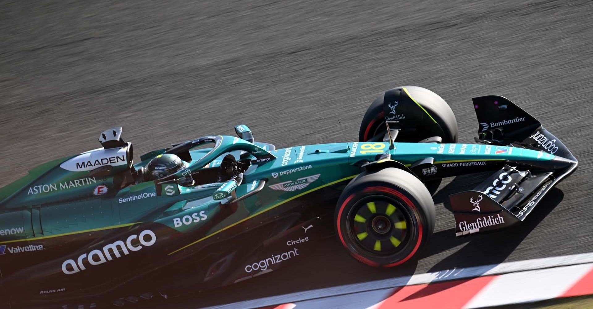 SUZUKA, JAPAN - APRIL 04: Lance Stroll of Canada driving the (18) Aston Martin F1 Team AMR25 Mercedes on track during practice ahead of the F1 Grand Prix of Japan at Suzuka Circuit on April 04, 2025 in Suzuka, Japan. (Photo by Sam Bagnall/Sutton Images)
2208436301
Colour Image, Horizontal, sport, motorsport, formula one racing