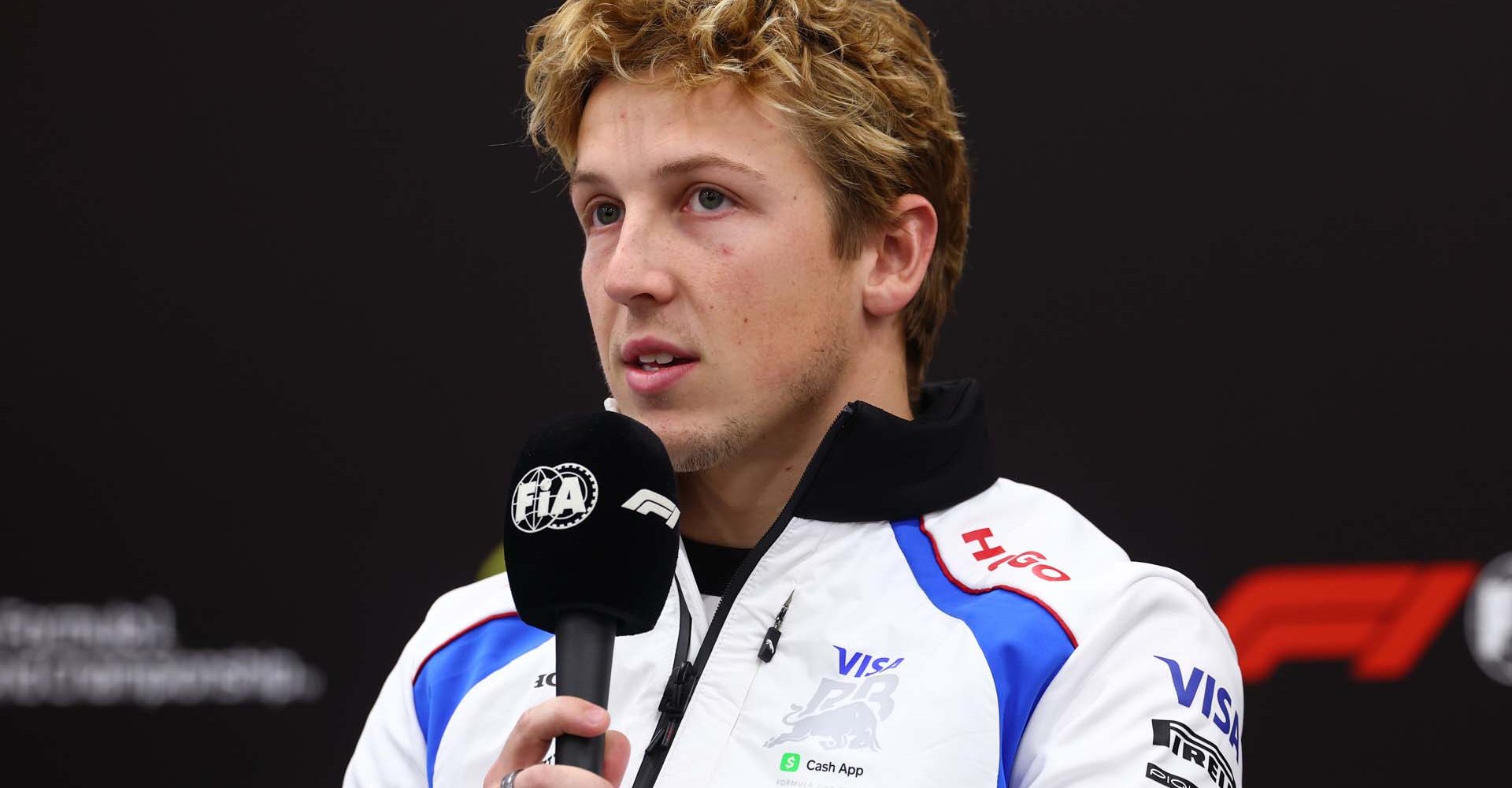 SUZUKA, JAPAN - APRIL 03: Liam Lawson of New Zealand and Visa Cash App Racing Bulls in the Drivers Press Conference during previews ahead of the F1 Grand Prix of Japan at Suzuka Circuit on April 03, 2025 in Suzuka, Japan. (Photo by Clive Rose/Getty Images) // Getty Images / Red Bull Content Pool // SI202504030090 // Usage for editorial use only //