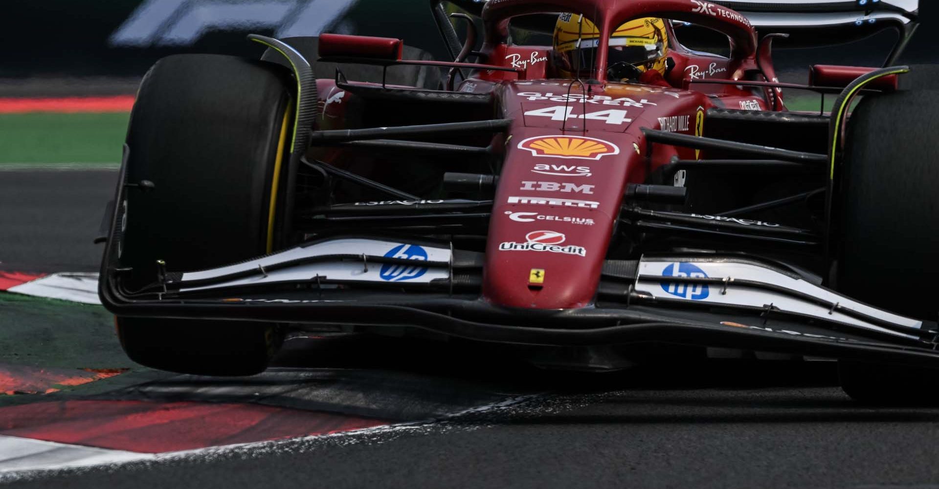 MEXICO CITY, MEXICO - OCTOBER 25: Lewis Hamilton of Great Britain driving the (44) Scuderia Ferrari SF-25 on track during final practice ahead of the F1 Grand Prix of Mexico at Autodromo Hermanos Rodriguez on October 25, 2025 in Mexico City, Mexico. (Photo by Rudy Carezzevoli/Getty Images)