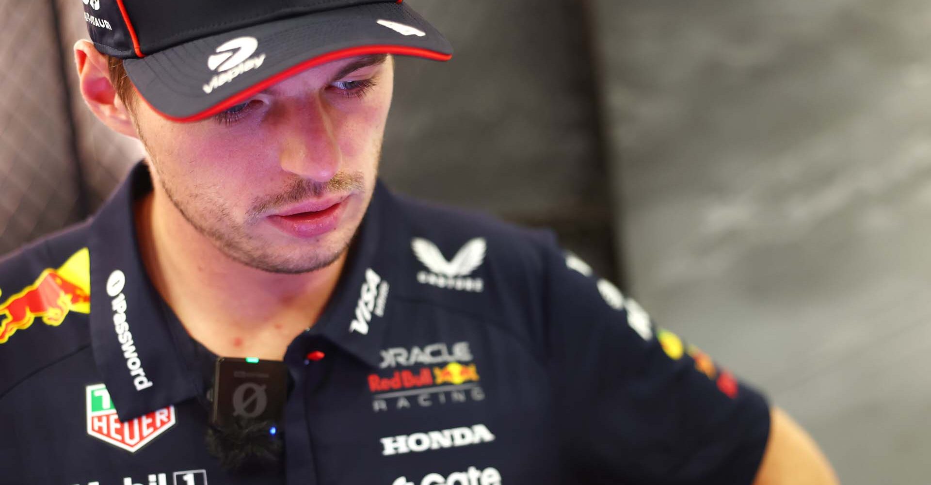 MEXICO CITY, MEXICO - OCTOBER 23: Max Verstappen of the Netherlands and Oracle Red Bull Racing looks on during previews ahead of the F1 Grand Prix of Mexico at Autodromo Hermanos Rodriguez on October 23, 2025 in Mexico City, Mexico. (Photo by Mark Thompson/Getty Images) // Getty Images / Red Bull Content Pool // SI202510240007 // Usage for editorial use only //