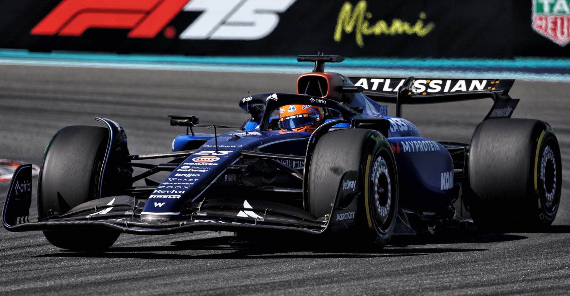 Alexander Albon (THA) Atlassian Williams Racing FW47.
02.05.2025. Formula 1 World Championship, Rd 6, Miami Grand Prix, Miami, Florida, USA, Sprint Qualifying Day.