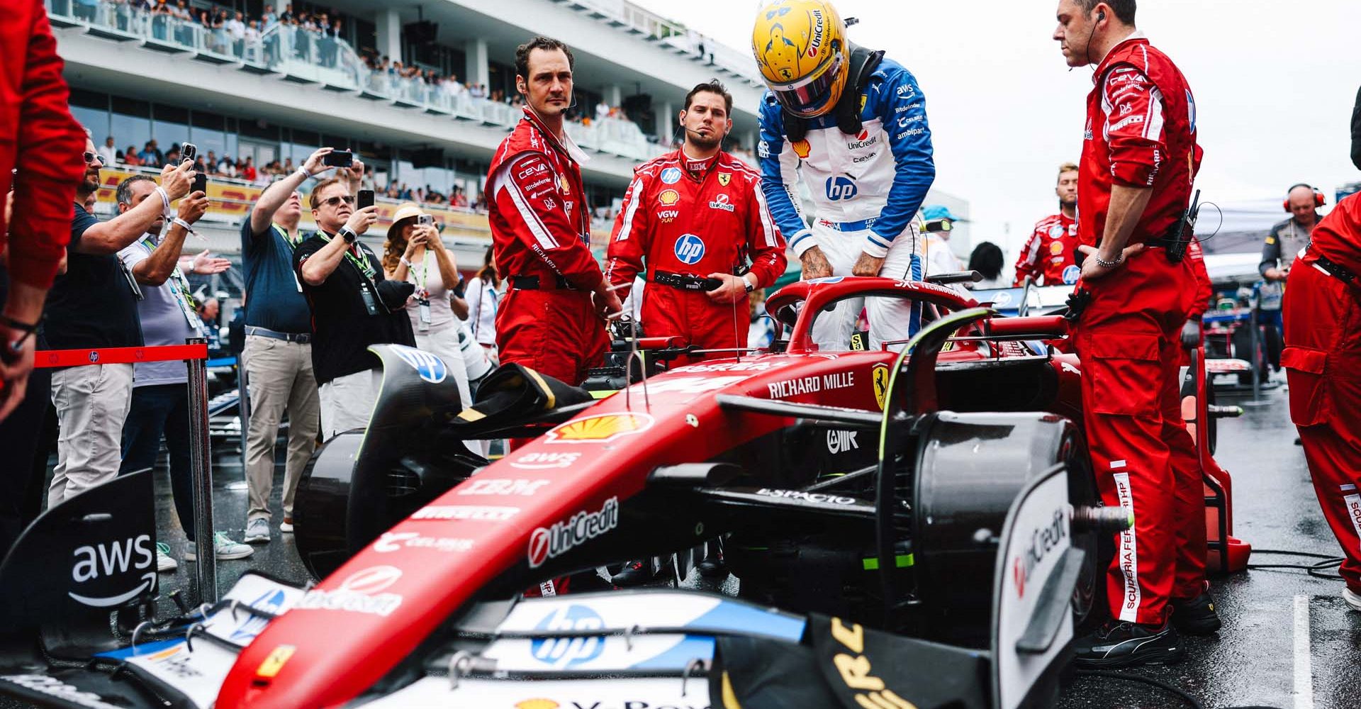 HAMILTON Lewis (gbr), Scuderia Ferrari SF-25, portrait during the Formula 1 Crypto.com Miami Grand Prix 2025, 6th round of the 2025 FIA Formula One World Championship from May 2 to 4, 2025 on the Miami International Autodrome, in Miami Gardens, Florida, United States of America - Photo Antonin Vincent / DPPI