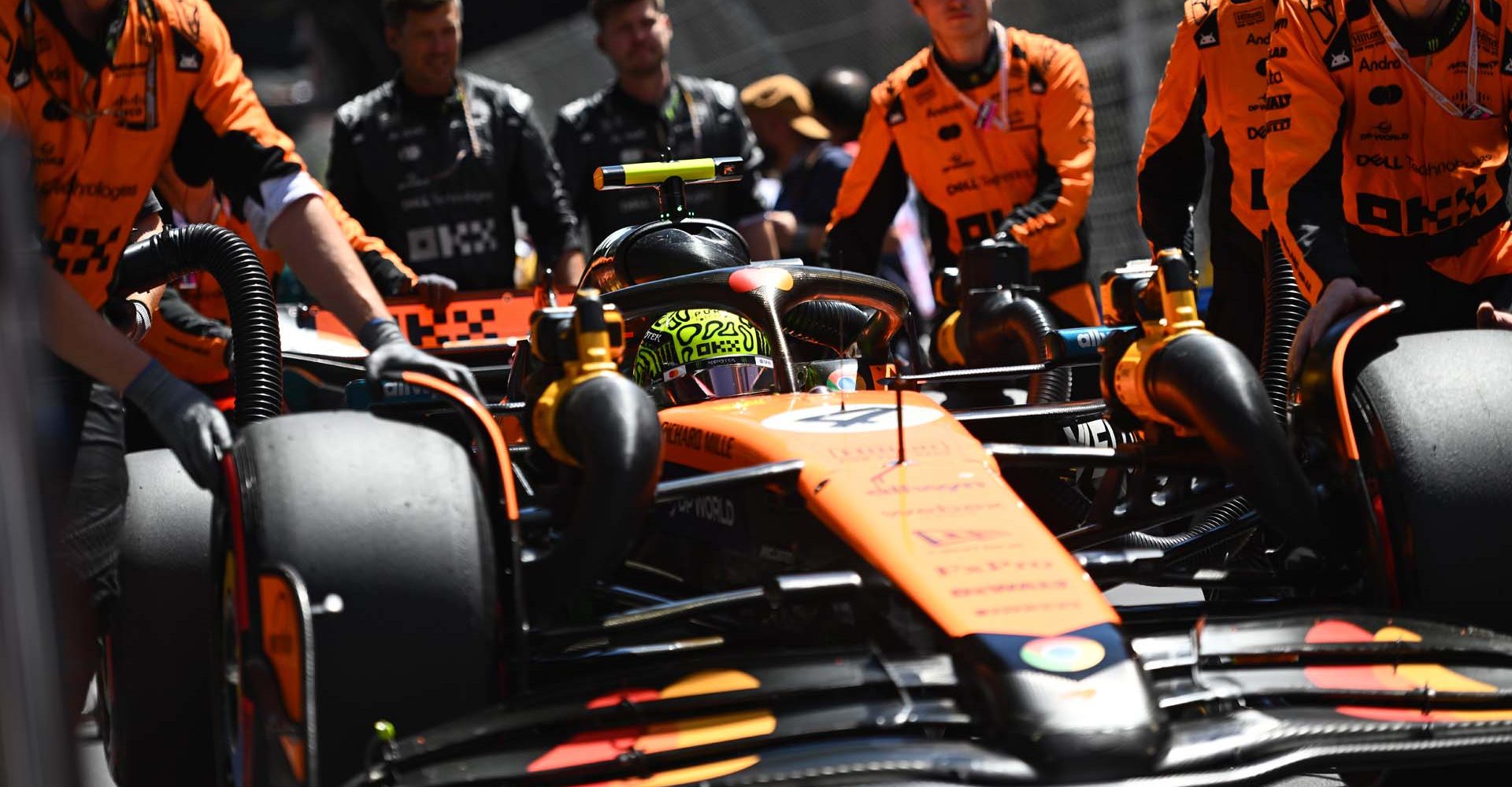 MONTE-CARLO, MONACO - MAY 25: Lando Norris of Great Britain and McLaren arrives on the grid during the F1 Grand Prix of Monaco at Circuit de Monaco on May 25, 2025 in Monte-Carlo, Monaco. (Photo by Rudy Carezzevoli/Getty Images)