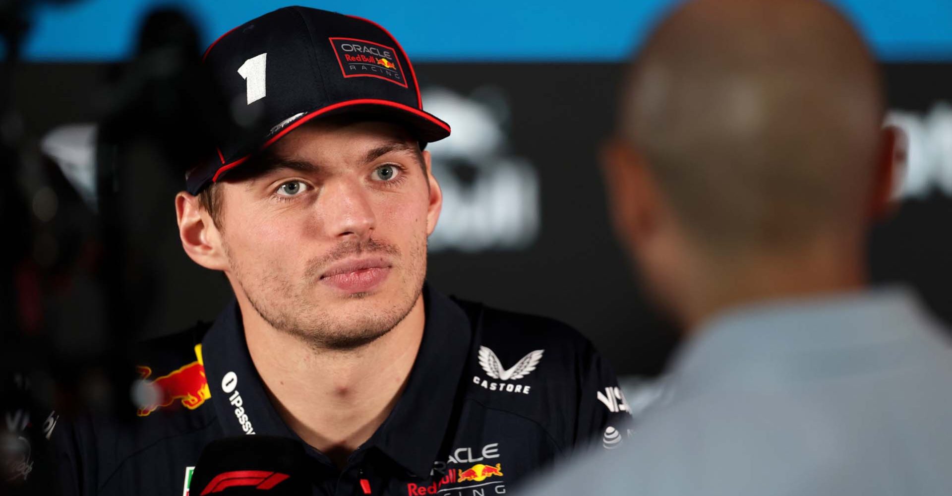 LUSAIL CITY, QATAR - NOVEMBER 27: Max Verstappen of the Netherlands and Oracle Red Bull Racing talks to the media during previews ahead of the F1 Grand Prix of Qatar at Lusail International Circuit on November 27, 2025 in Lusail City, Qatar. (Photo by Dom Gibbons/LAT Images) // Getty Images / Red Bull Content Pool // SI202511270477 // Usage for editorial use only //