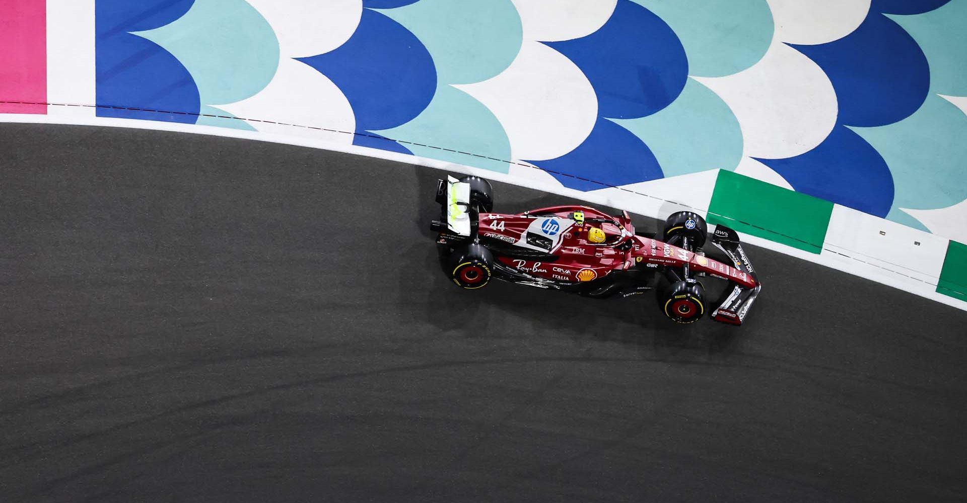 44 HAMILTON Lewis (gbr), Scuderia Ferrari SF-25, action during the Formula 1 STC Saudi Arabian Grand Prix 2025, 5th round of the 2025 FIA Formula One World Championship from April 18 to 20, 2025 on the Jeddah Corniche Circuit, in Jeddah, Saudi Arabia - Photo Florent Gooden / DPPI