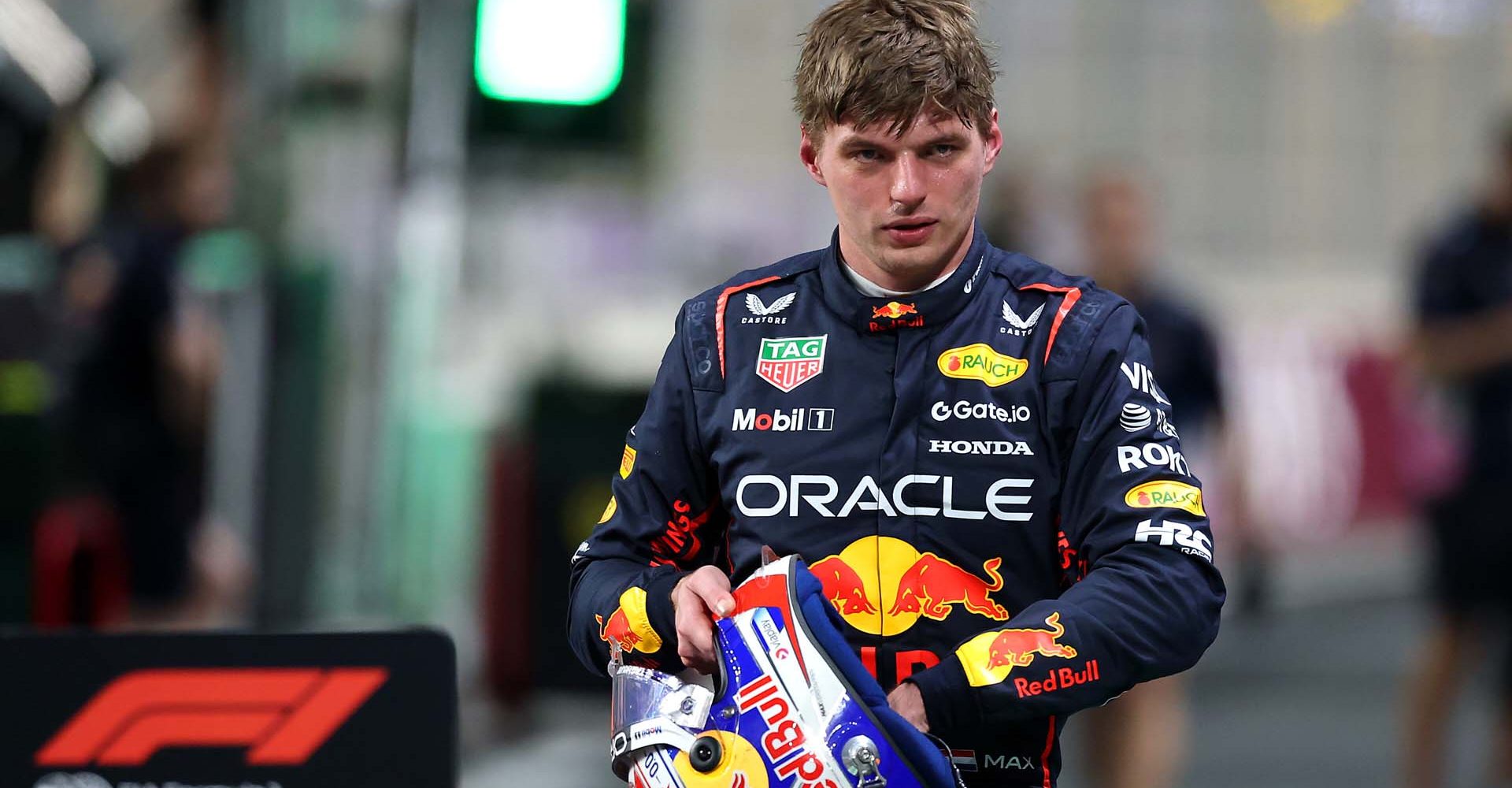 JEDDAH, SAUDI ARABIA - APRIL 19: Pole position qualifier Max Verstappen of the Netherlands and Oracle Red Bull Racing in parc ferme during qualifying ahead of the F1 Grand Prix of Saudi Arabia at Jeddah Corniche Circuit on April 19, 2025 in Jeddah, Saudi Arabia. (Photo by Alex Pantling/Getty Images) // Getty Images / Red Bull Content Pool // SI202504190286 // Usage for editorial use only //