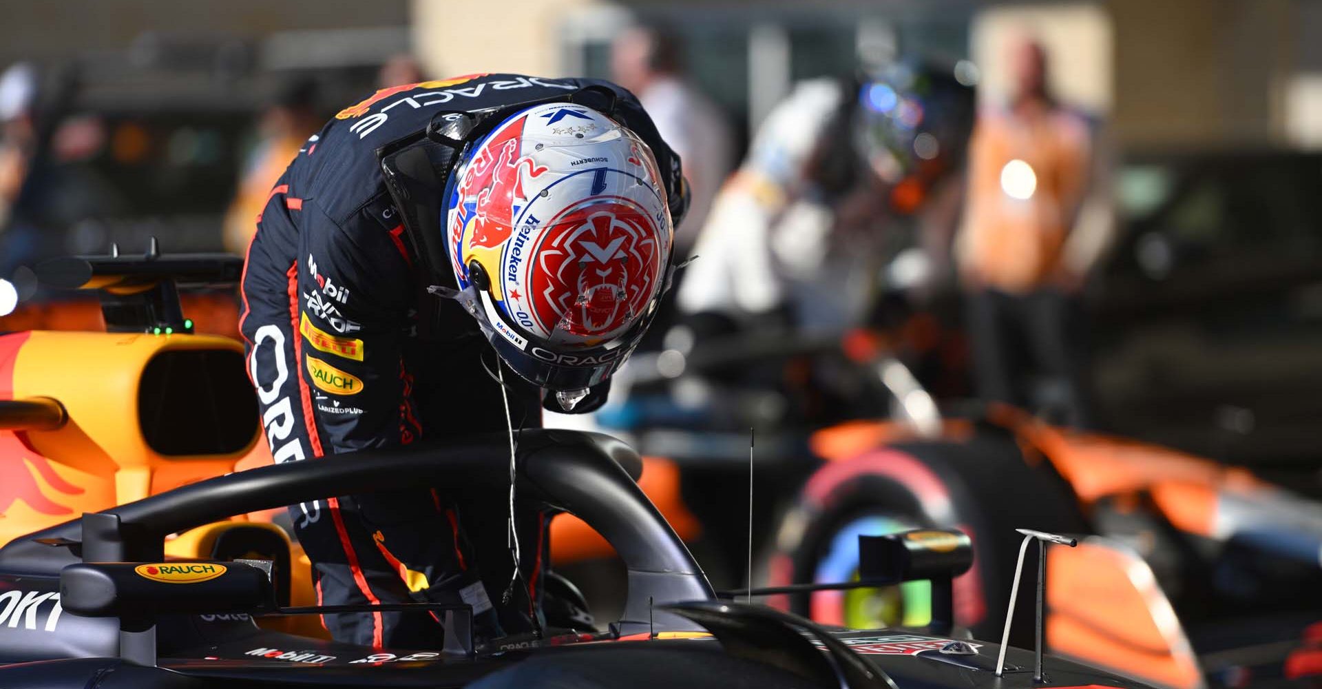 AUSTIN, TEXAS - OCTOBER 17: Sprint Pole qualifier Max Verstappen of the Netherlands and Oracle Red Bull Racing arrives in parc ferme during Sprint Qualifying ahead of the F1 Grand Prix of United States at Circuit of The Americas on October 17, 2025 in Austin, Texas. (Photo by Rudy Carezzevoli/Getty Images) // Getty Images / Red Bull Content Pool // SI202510180038 // Usage for editorial use only //