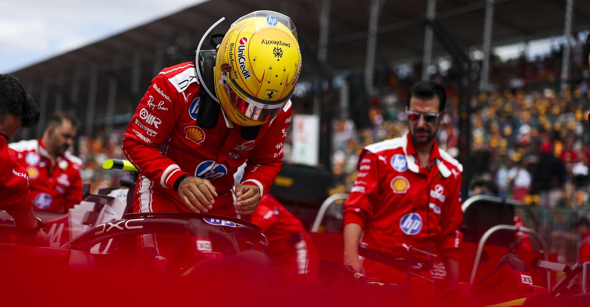 44 HAMILTON Lewis (gbr), Scuderia Ferrari SF-26, action during the Formula 1 Qatar Airways Australian Grand Prix 2026, 1st round of the 2026 Formula One World Championship from March 6 to 8, 2026 on the Albert Park Circuit, in Melbourne, Australia - Photo Florent Gooden / DPPI