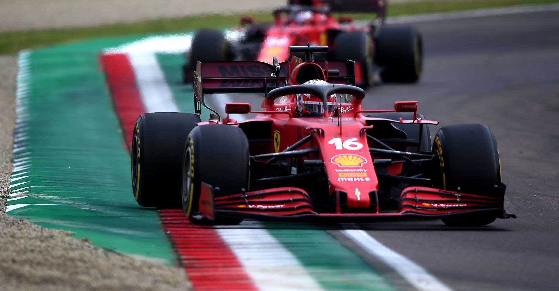 GP DELL’EMILIA ROMAGNA  F1/2021 - DOMENICA 18/04/2021 credit: @Scuderia Ferrari Press Office Charles Leclerc Carlos Sainz Ferrari