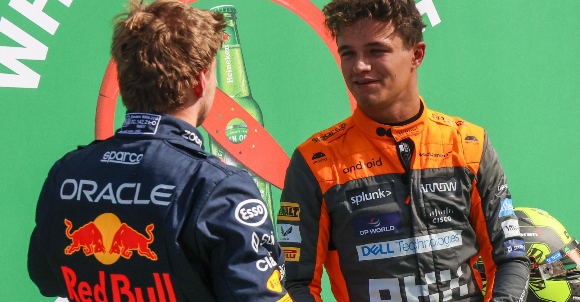 Max Verstappen Lando Norris Red Bull McLaren