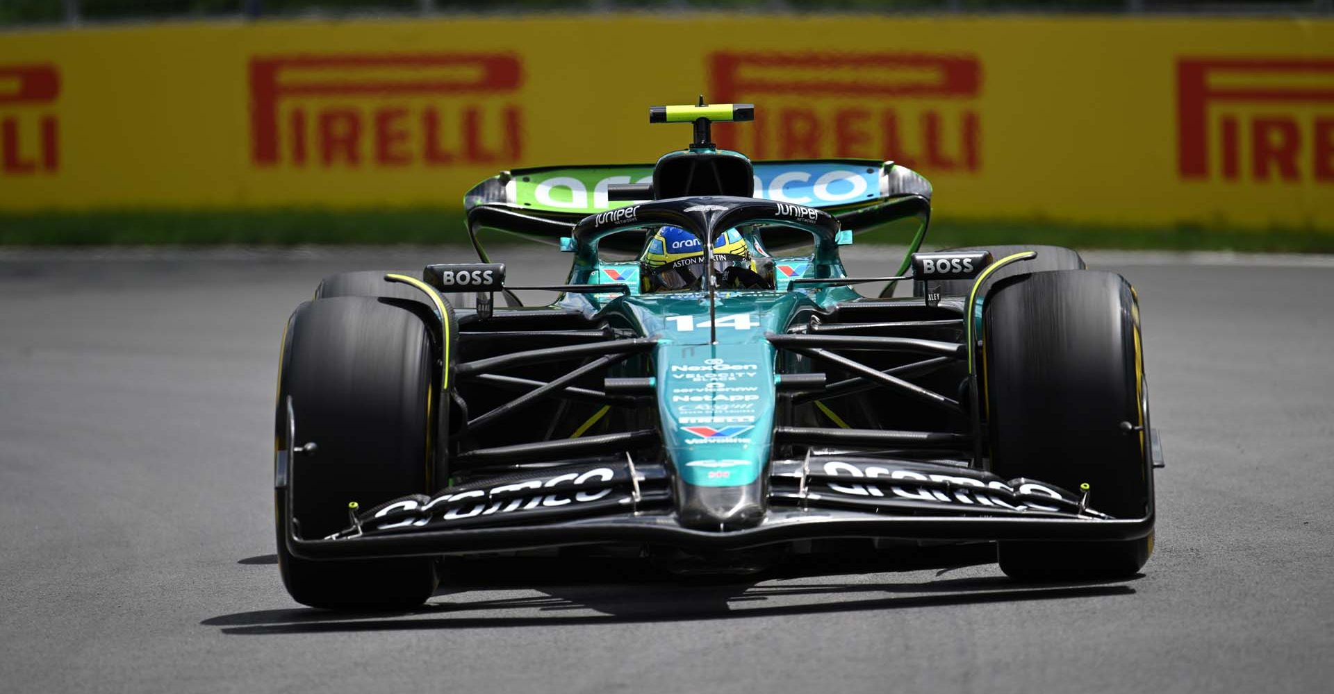 CIRCUIT GILLES-VILLENEUVE, CANADA - JUNE 08: Fernando Alonso, Aston Martin AMR24 during the Canadian GP at Circuit Gilles-Villeneuve on Saturday June 08, 2024 in Montreal, Canada. (Photo by Sam Bagnall / LAT Images)