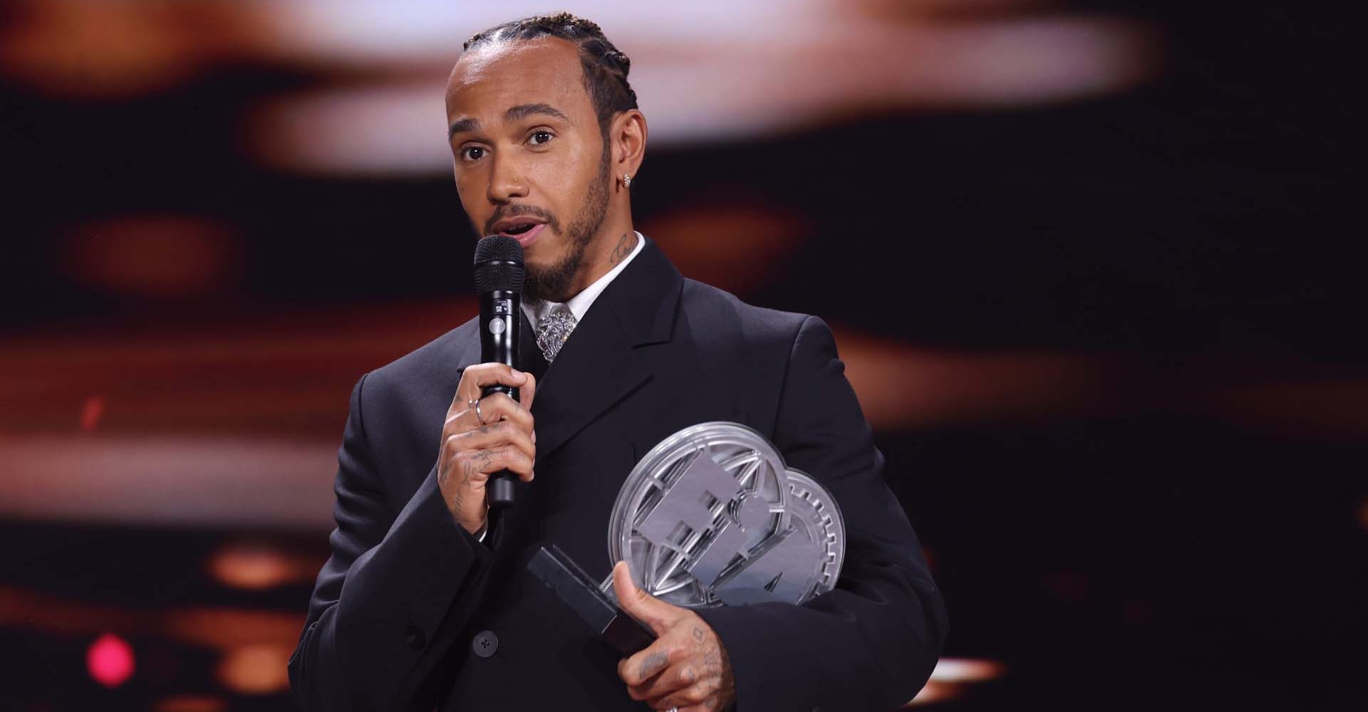 HAMILTON Lewis, FIA Formula One World Championship - 3rd Place, portrait during the 2023 FIA Prize Giving Ceremony in Baky on December 8, 2023 at Baku Convention Center in Baku, Azerbaijan - Photo Grégory Lenormand / DPPI