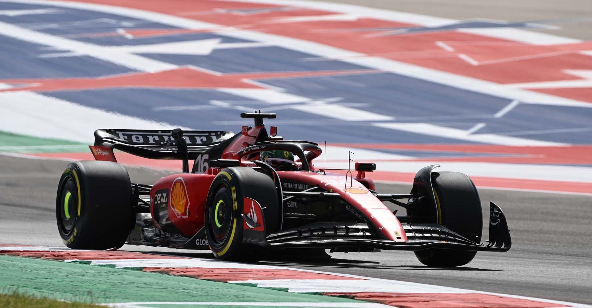 CIRCUIT OF THE AMERICAS, UNITED STATES OF AMERICA - OCTOBER 21: Charles Leclerc, Ferrari SF-23 during the United States GP at Circuit of the Americas on Saturday October 21, 2023 in Austin, United States of America. (Photo by Mark Sutton / LAT Images)