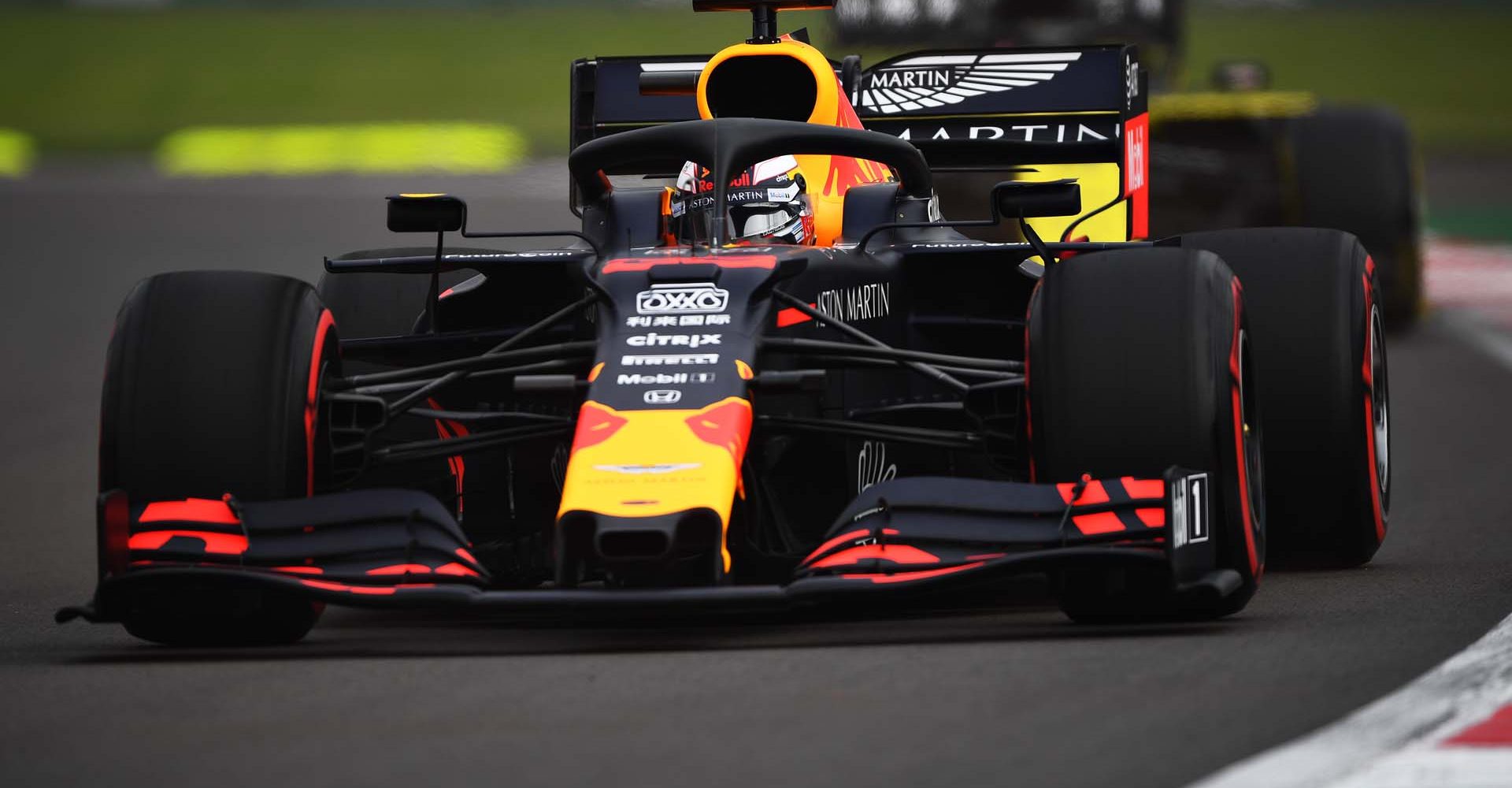 MEXICO CITY, MEXICO - OCTOBER 25: Max Verstappen of the Netherlands driving the (33) Aston Martin Red Bull Racing RB15 on track during practice for the F1 Grand Prix of Mexico at Autodromo Hermanos Rodriguez on October 25, 2019 in Mexico City, Mexico. (Photo by Clive Mason/Getty Images) // Getty Images / Red Bull Content Pool  // AP-21YZNBSF12111 // Usage for editorial use only //