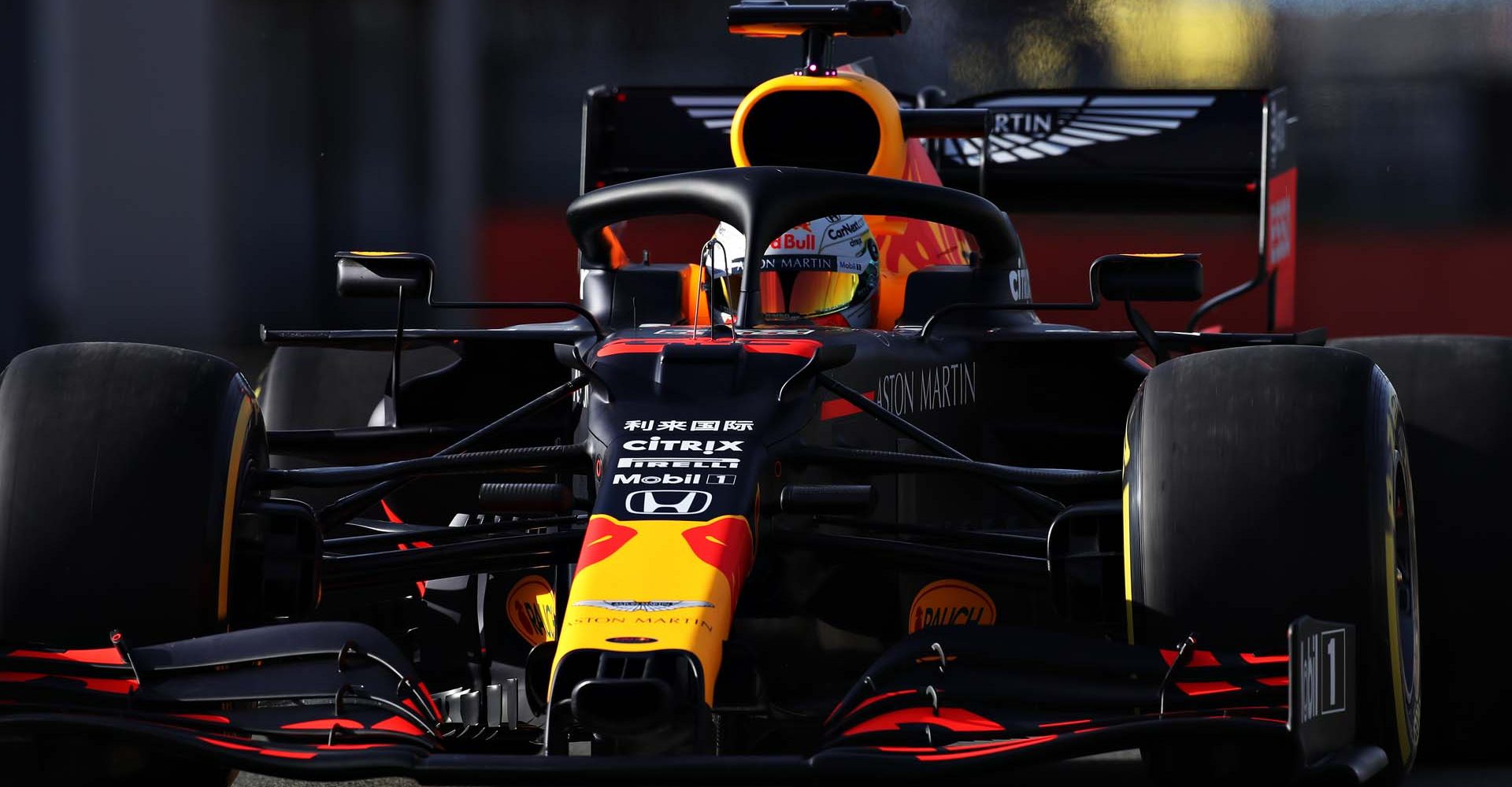 NORTHAMPTON, ENGLAND - FEBRUARY 12: Max Verstappen of the Netherlands driving the (33) Aston Martin Red Bull Racing RB16 during the Red Bull Racing RB16 launch at Silverstone Circuit on February 12, 2020 in Northampton, England. (Photo by Mark Thompson/Getty Images) // Getty Images / Red Bull Content Pool  // AP-233BPFSWH2111 // Usage for editorial use only //