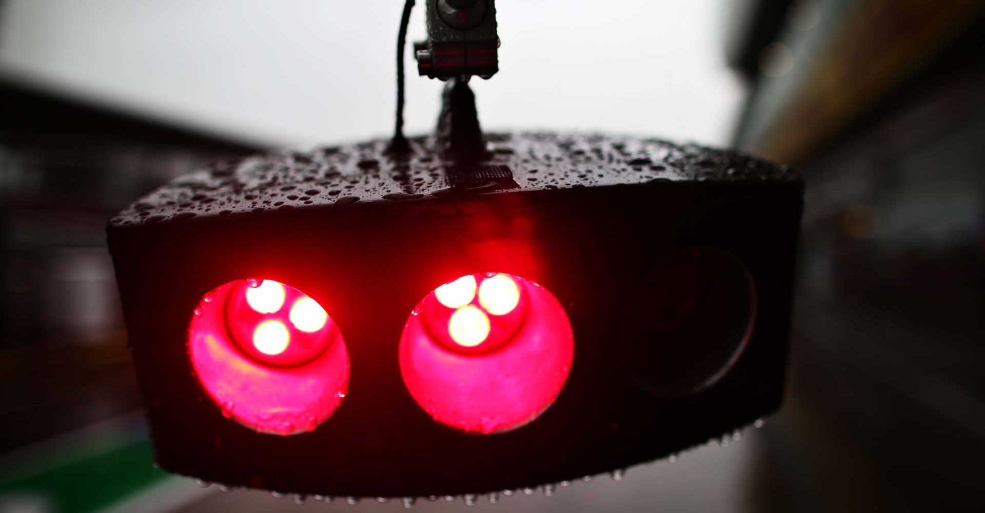 SPIELBERG, AUSTRIA - JULY 11: Rain water is seen on the pitstop light of Scuderia AlphaTauri during final practice for the Formula One Grand Prix of Styria at Red Bull Ring on July 11, 2020 in Spielberg, Austria. (Photo by Peter Fox/Getty Images) // Getty Images / Red Bull Content Pool  // AP-24KJNT2N52111 // Usage for editorial use only //