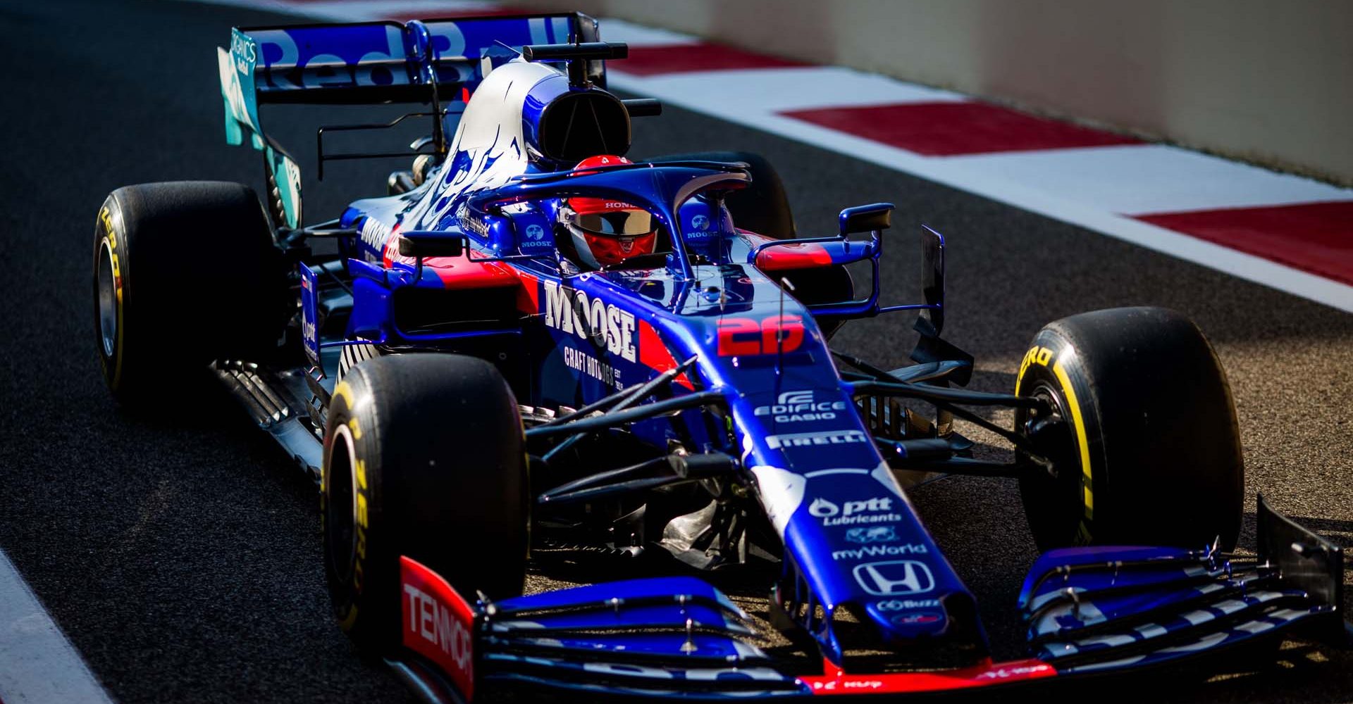 ABU DHABI, UNITED ARAB EMIRATES - NOVEMBER 29: Daniil Kvyat of Scuderia Toro Rosso and Russia during practice for the F1 Grand Prix of Abu Dhabi at Yas Marina Circuit on November 29, 2019 in Abu Dhabi, United Arab Emirates. (Photo by Peter Fox/Getty Images) // Getty Images / Red Bull Content Pool  // AP-22B6GTGHS1W11 // Usage for editorial use only //