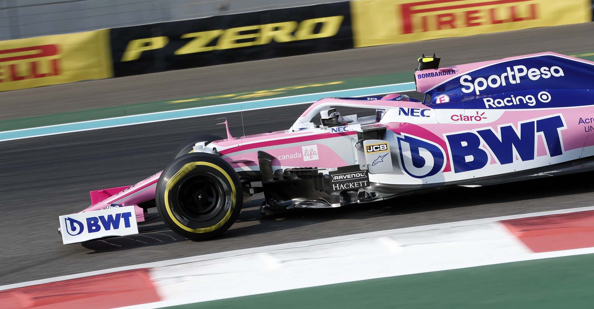 Lance Stroll, Racing Point RP19 during FP3