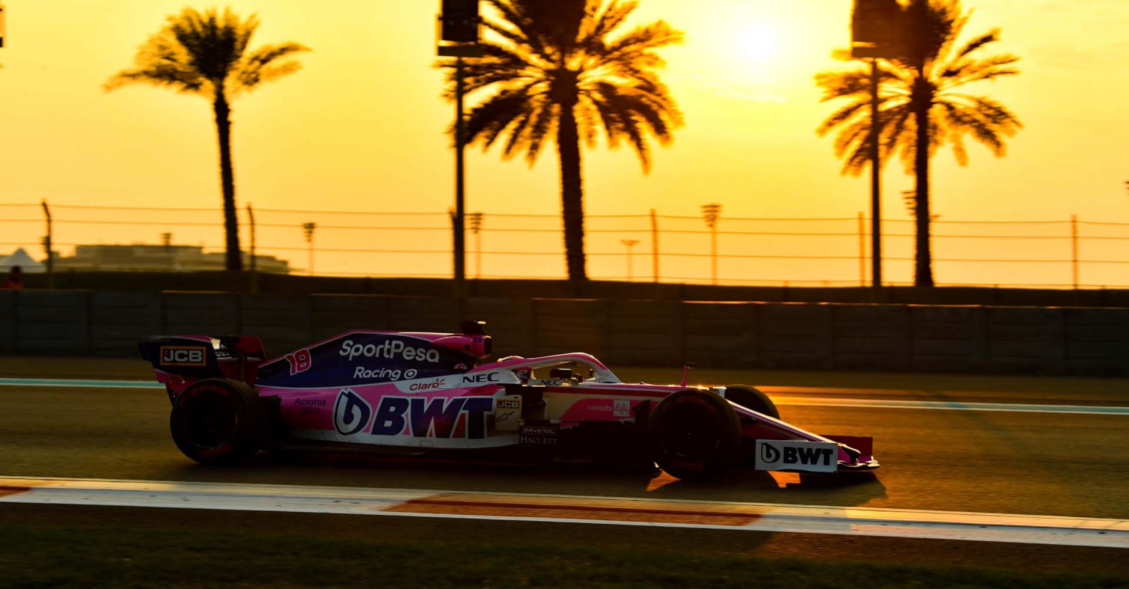 YAS MARINA CIRCUIT, UNITED ARAB EMIRATES - DECEMBER 04: Lance Stroll, Racing Point RP19 during the Abu Dhabi December Testing at Yas Marina Circuit on December 04, 2019 in Yas Marina Circuit, United Arab Emirates. (Photo by Mark Sutton / LAT Images)