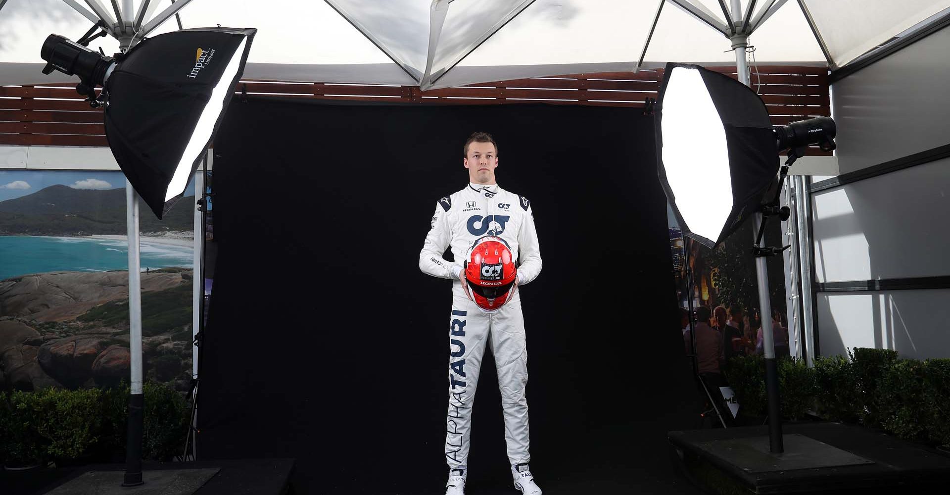 MELBOURNE, AUSTRALIA - MARCH 12: Daniil Kvyat of Russia and Scuderia AlphaTauri poses for a photo in the Paddock during previews ahead of the F1 Grand Prix of Australia at Melbourne Grand Prix Circuit on March 12, 2020 in Melbourne, Australia. (Photo by Robert Cianflone/Getty Images) // Getty Images / Red Bull Content Pool  // AP-23CHYB7KD1W11 // Usage for editorial use only //