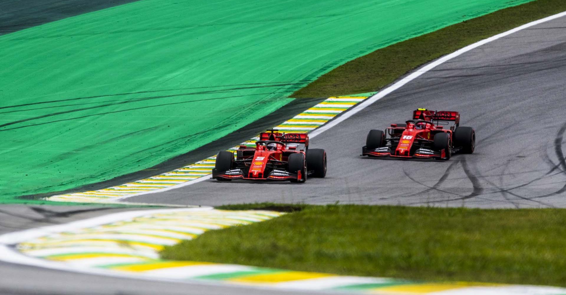 Sebastian Vettel Charles Leclerc Ferrari