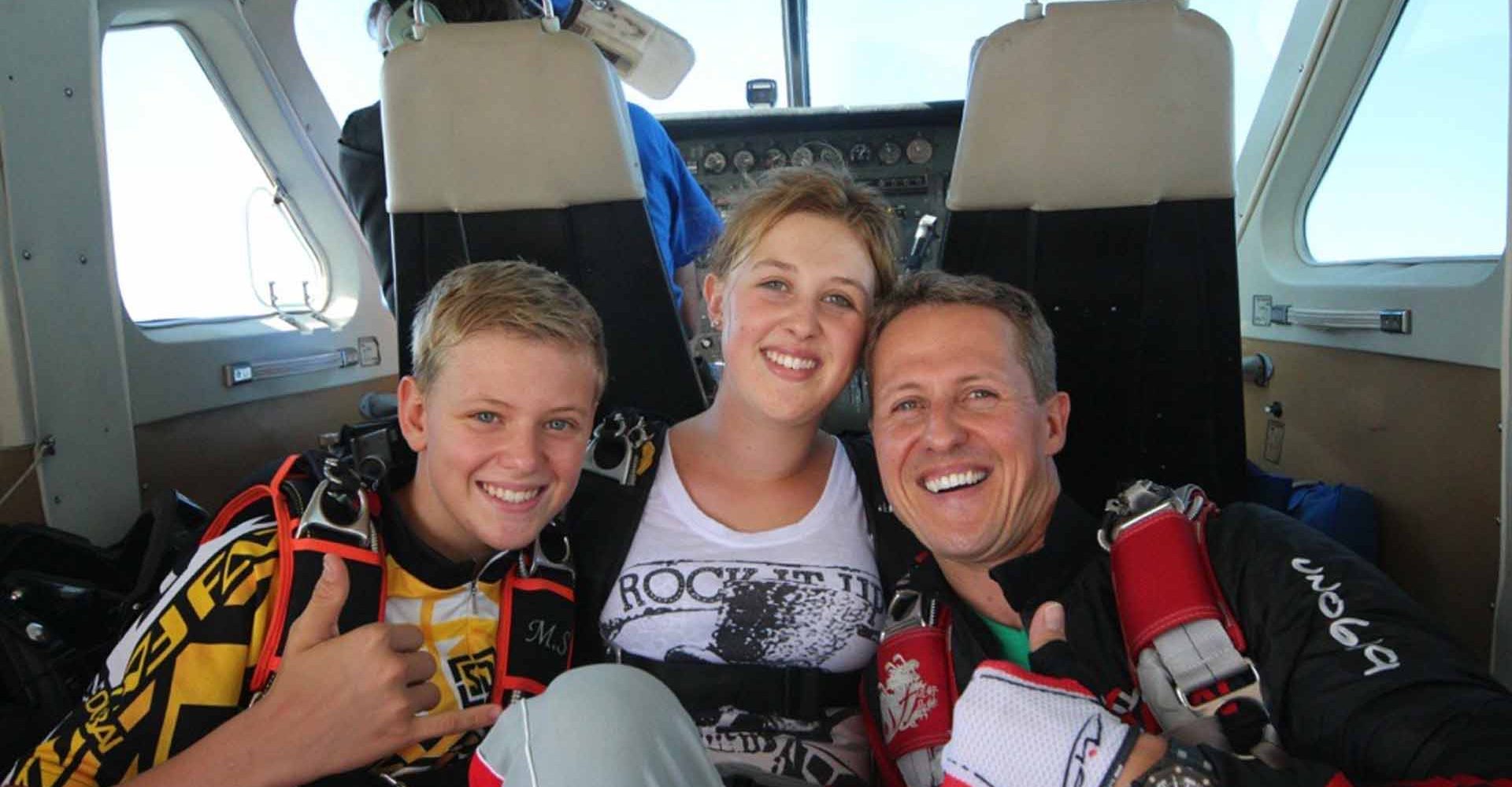 Mick Schumacher, Gina-Maria Schumacher, Michael Schumacher, plane