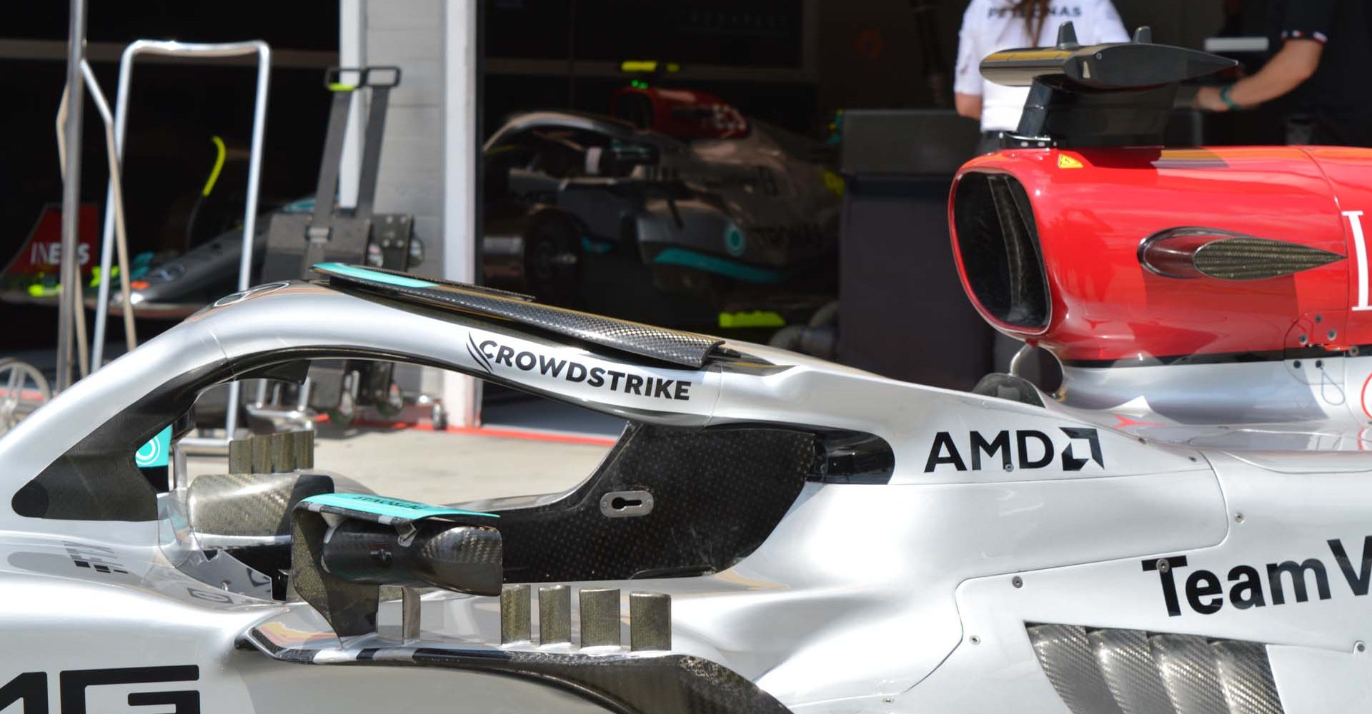 Mercedes W13 Halo winglet