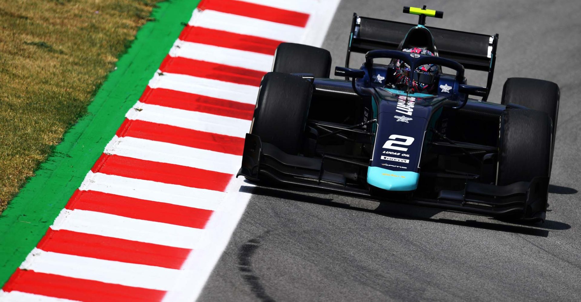 BARCELONA, SPAIN - AUGUST 14: Dan Ticktum of Great Britain and DAMS (2) drives during practice for the Formula 2 Championship at Circuit de Barcelona-Catalunya on August 14, 2020 in Barcelona, Spain. (Photo by Clive Mason - Formula 1/Formula 1 via Getty Images)